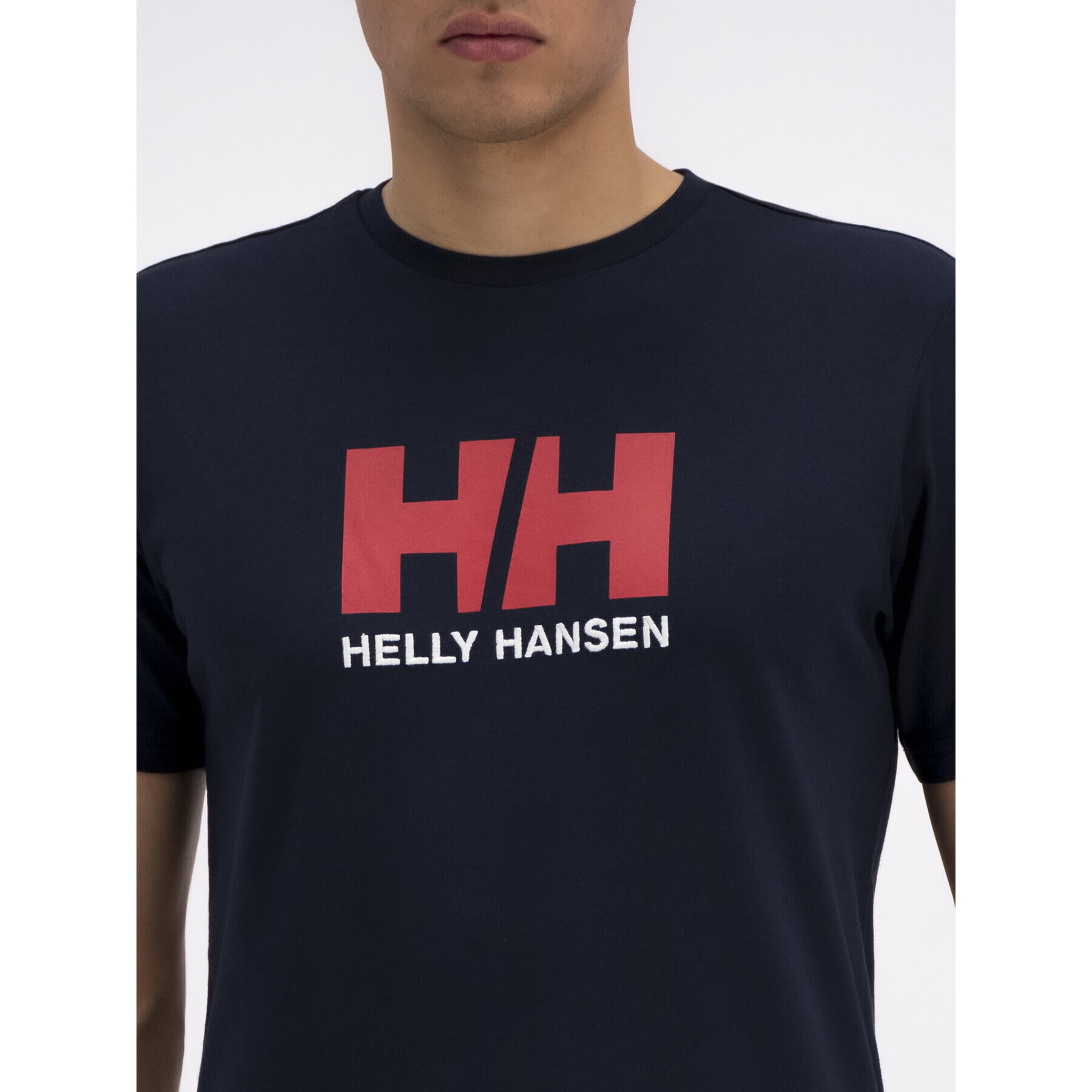 Helly Hansen Majica Logo 33979 Mornarsko modra Regular Fit - Pepit.si