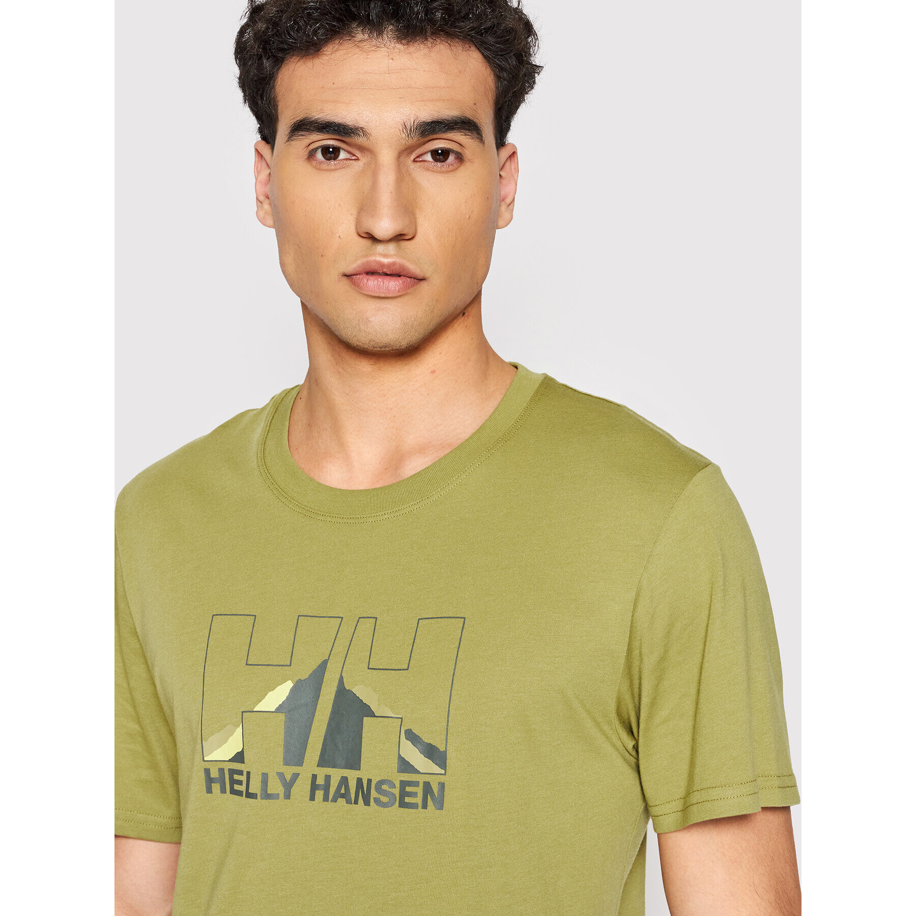 Helly Hansen Majica Nord Graphic 62978 Zelena Regular Fit - Pepit.si