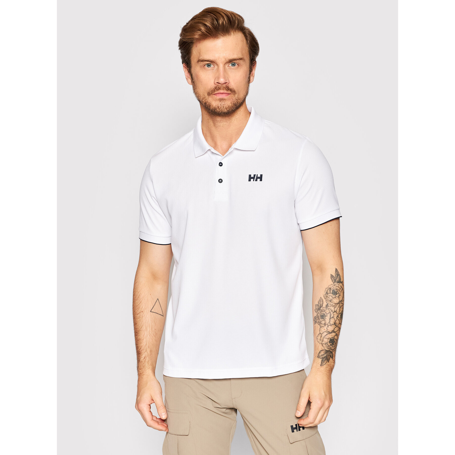 Helly Hansen Polo majica Ocean 34207 Bela Regular Fit - Pepit.si