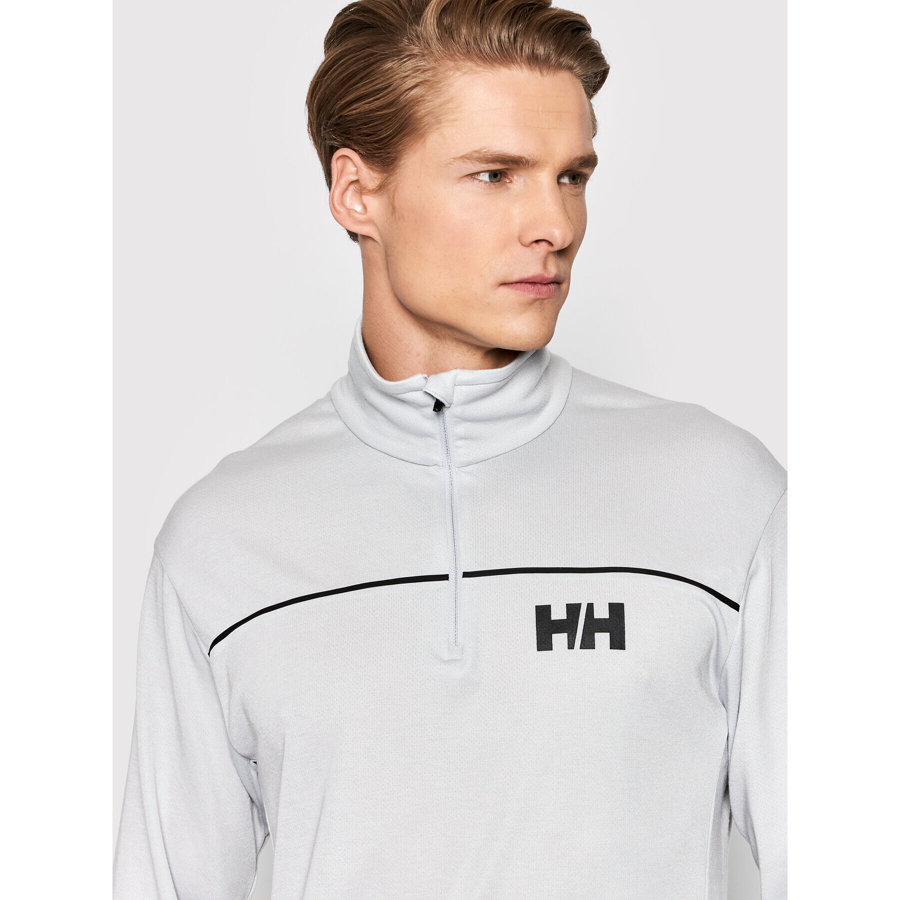 Helly Hansen Športna majica Demi-Fermeture 30208 Siva Regular Fit - Pepit.si