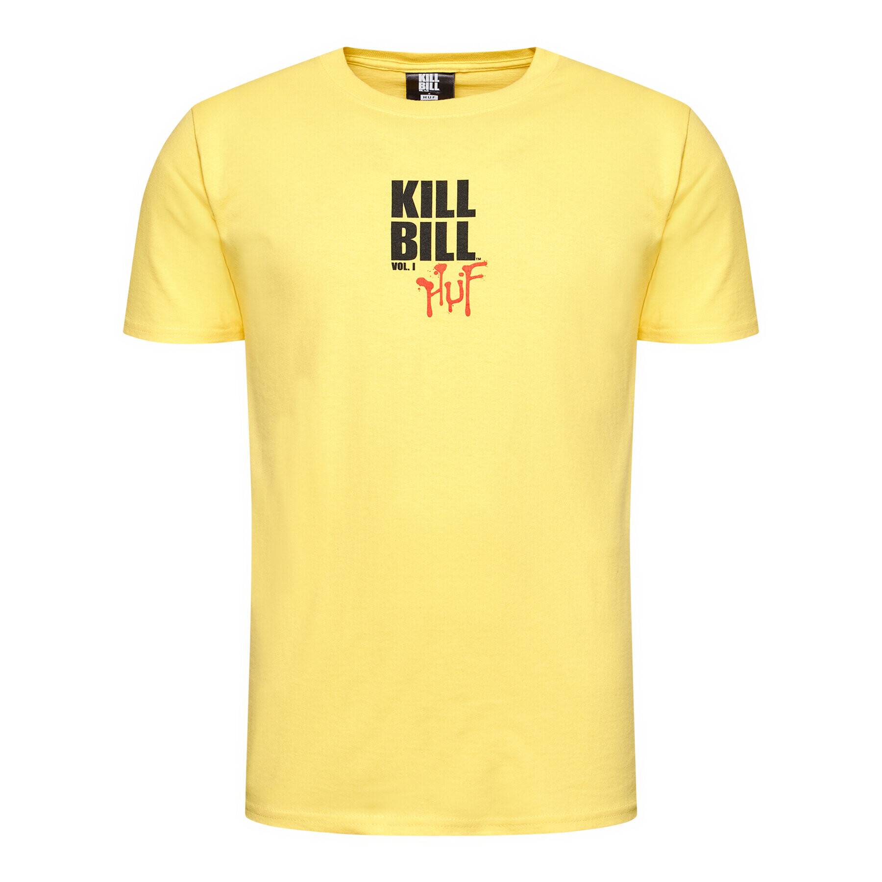 HUF Majica KILL BILL Versus TS01538 Rumena Regular Fit - Pepit.si