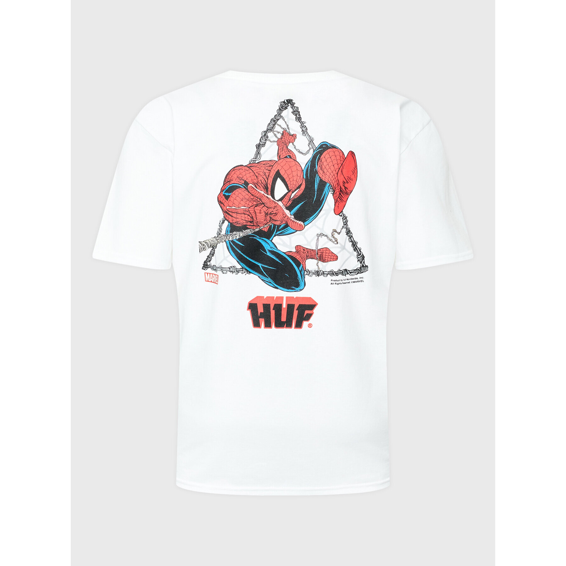 HUF Majica MARVEL Triangle TS02055 Bela Regular Fit - Pepit.si