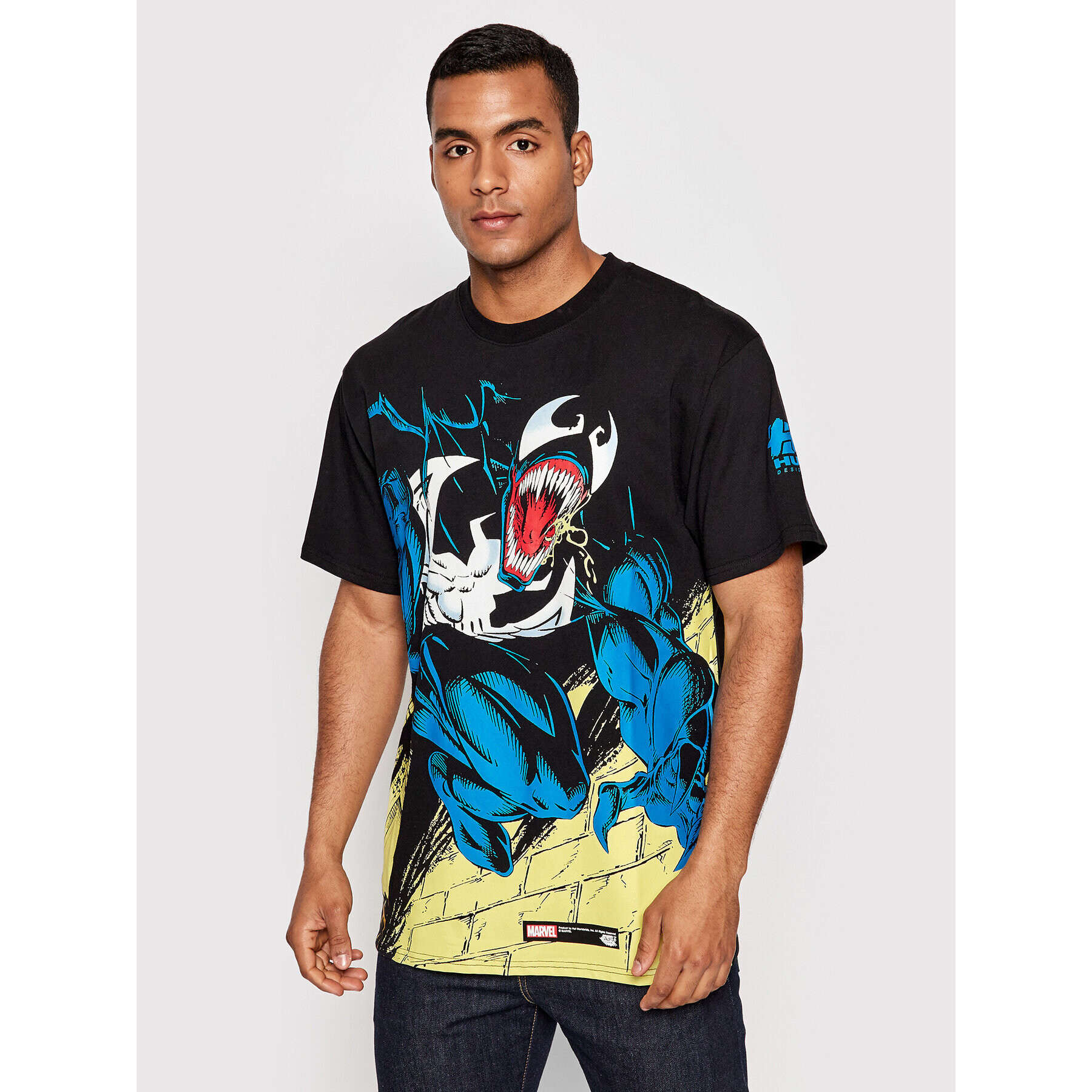 HUF Majica MARVEL Venom TS01891 Črna Regular Fit - Pepit.si