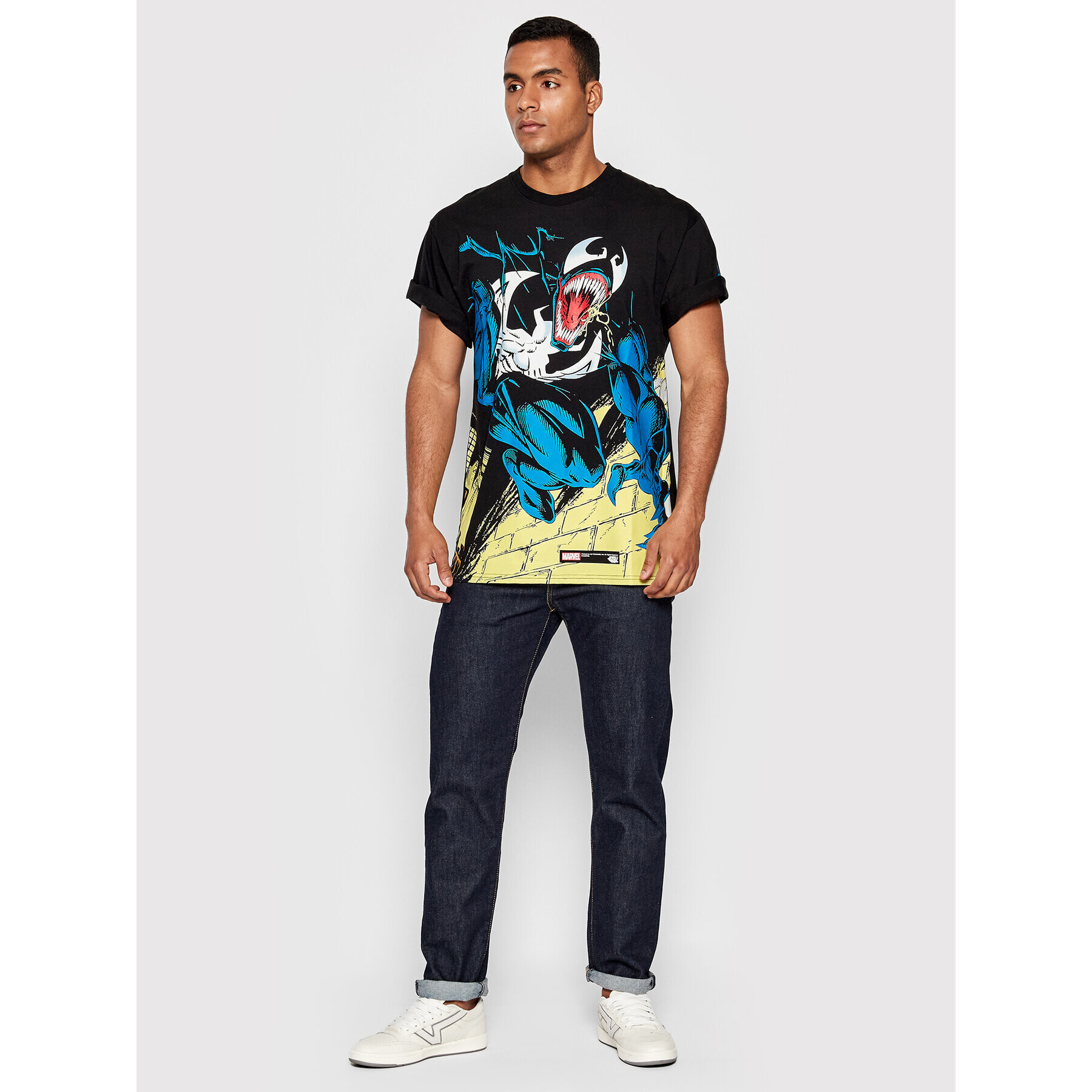 HUF Majica MARVEL Venom TS01891 Črna Regular Fit - Pepit.si