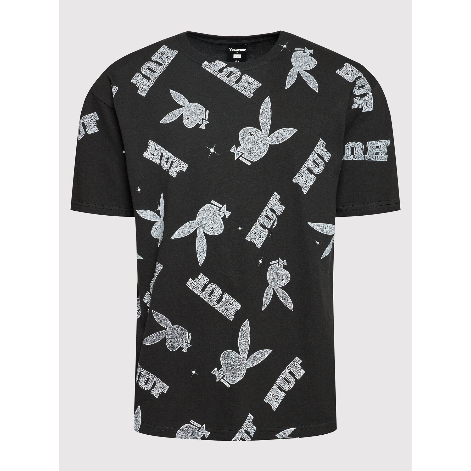 HUF Majica PLAYBOY Vvs Pattern TS01780 Črna Regular Fit - Pepit.si