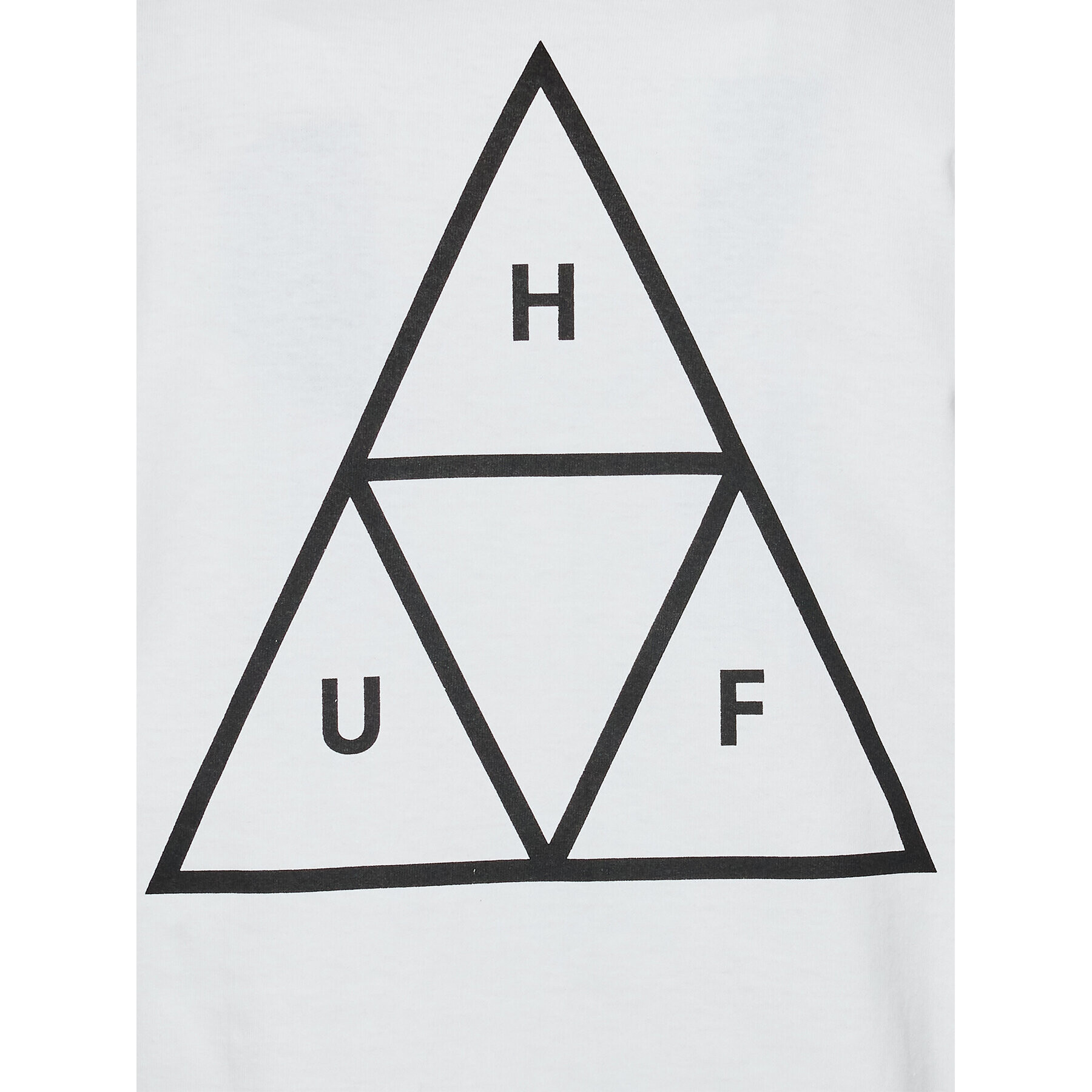 HUF Majica z dolgimi rokavi Essentials TS01750 Bela Regular Fit - Pepit.si