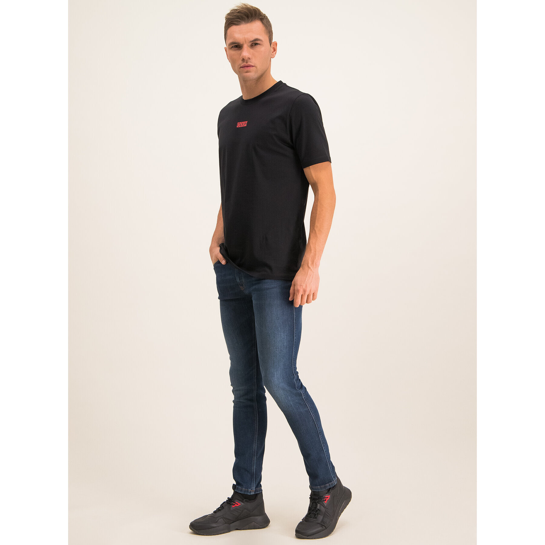 Hugo Jeans hlače 50415313 Mornarsko modra Skinny Fit - Pepit.si