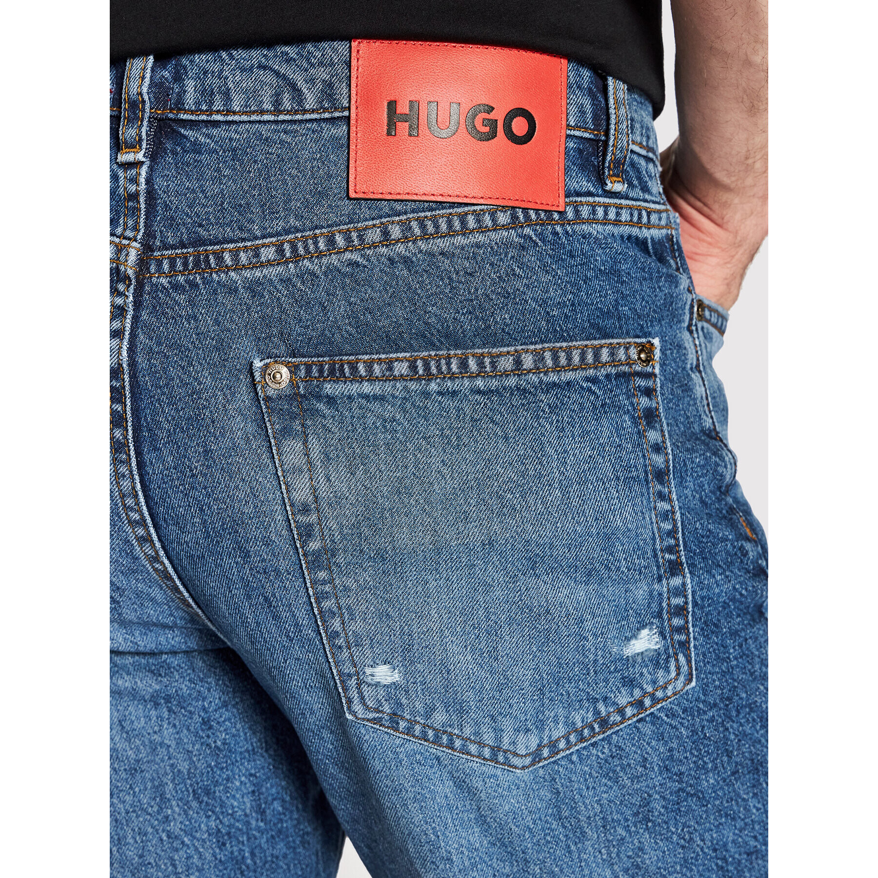 Hugo Jeans hlače 50466700 Modra Regular Fit - Pepit.si