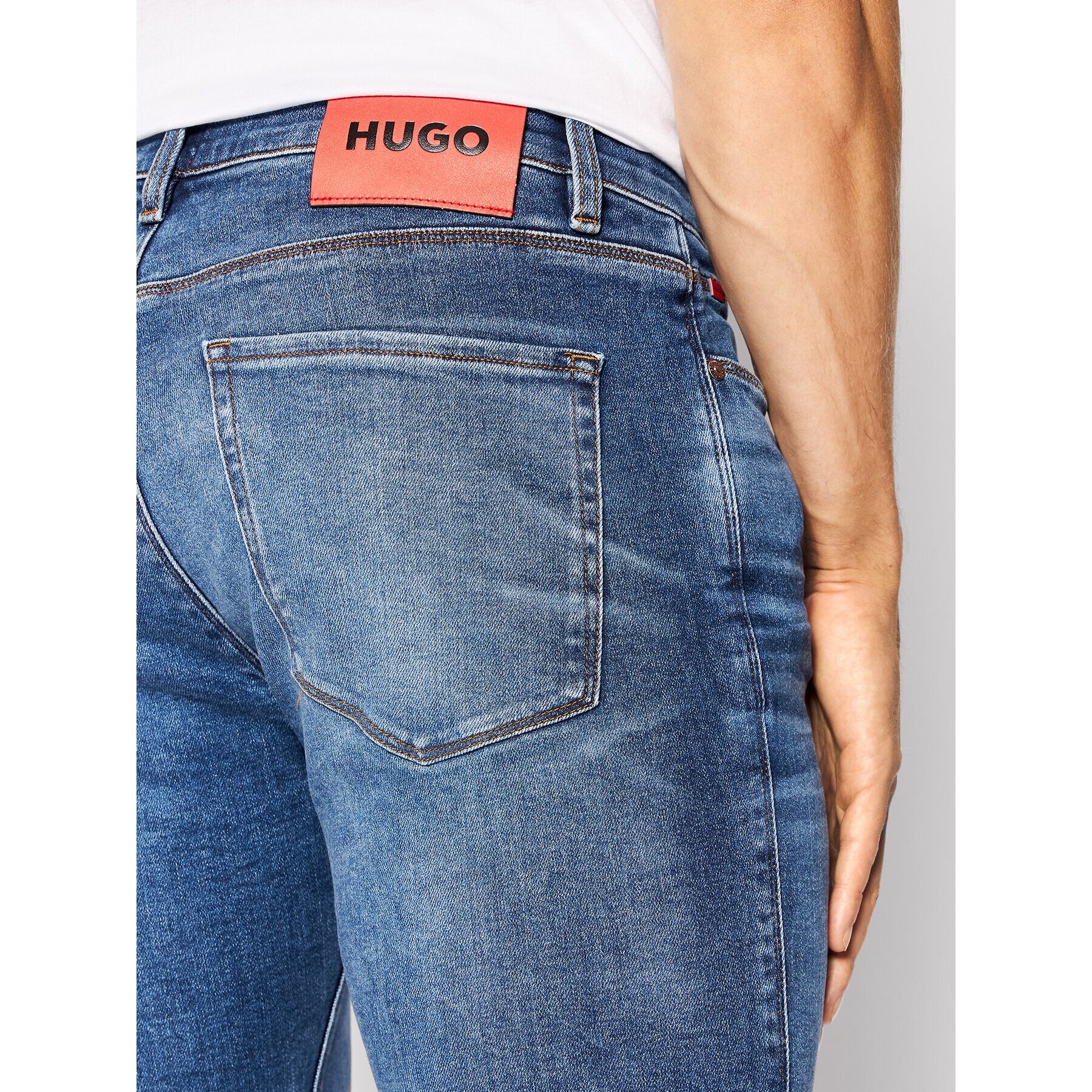 Hugo Jeans hlače 50472820 Modra Slim Fit - Pepit.si