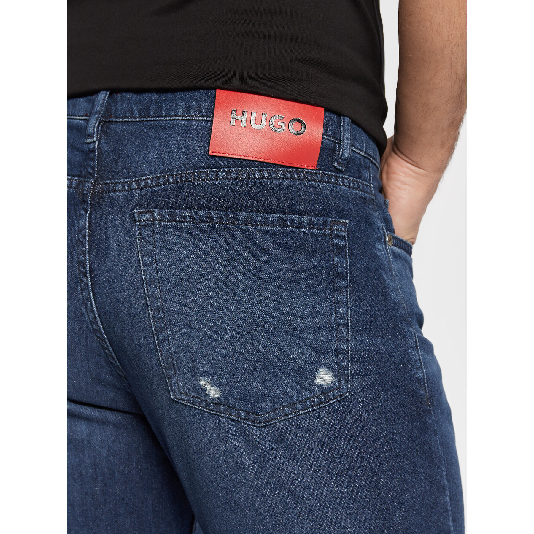 Hugo Jeans hlače 50472839 Modra Tapered Fit - Pepit.si