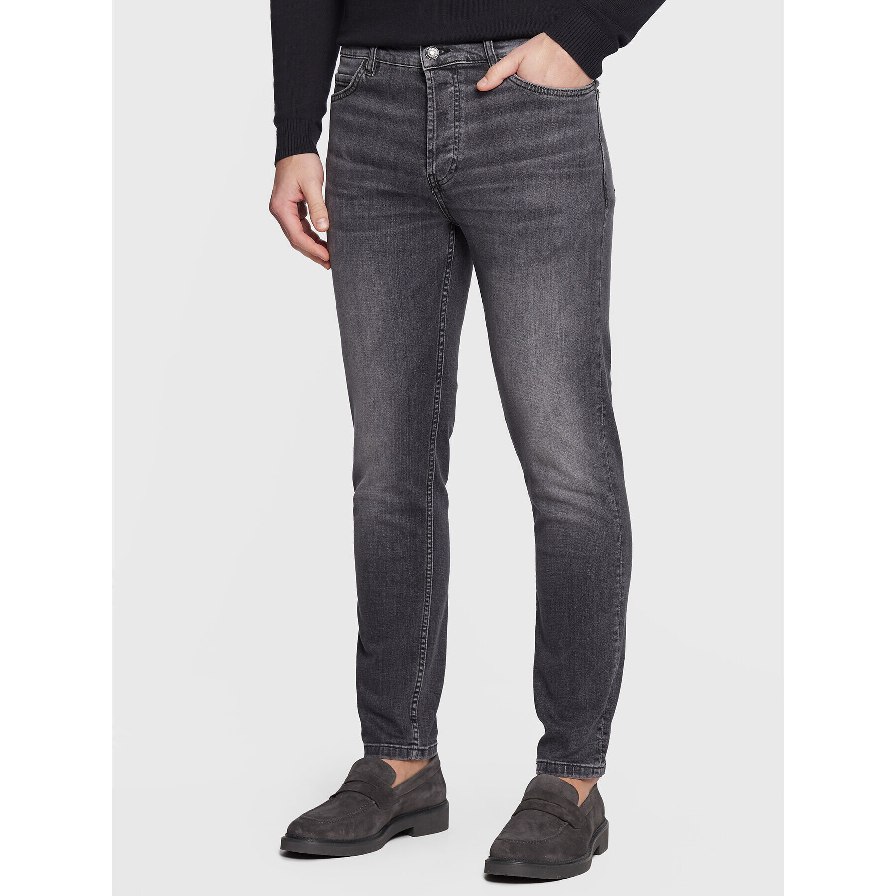 Hugo Jeans hlače 50476210 Siva Tapered Fit - Pepit.si