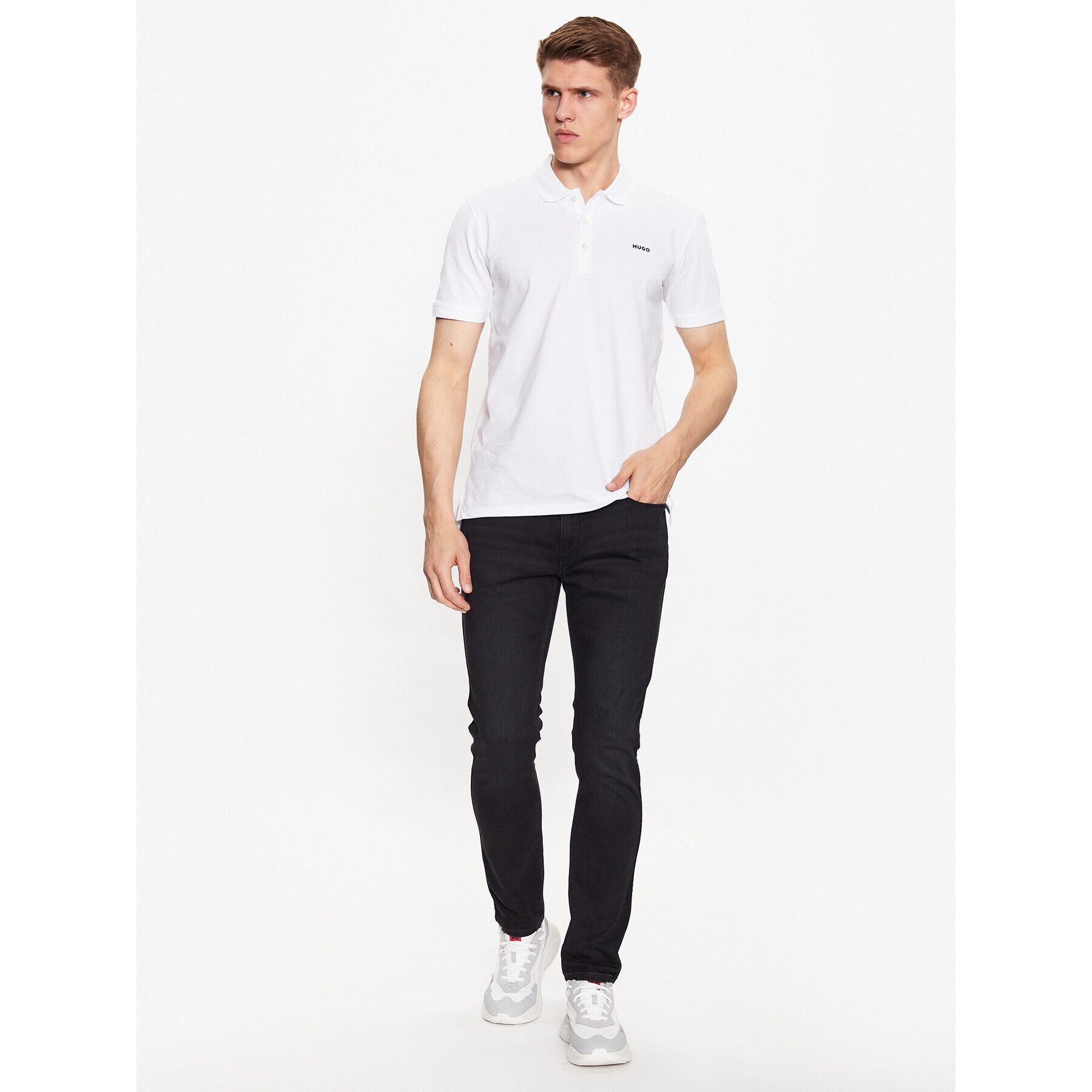 Hugo Jeans hlače 50481995 Črna Extra Slim Fit - Pepit.si