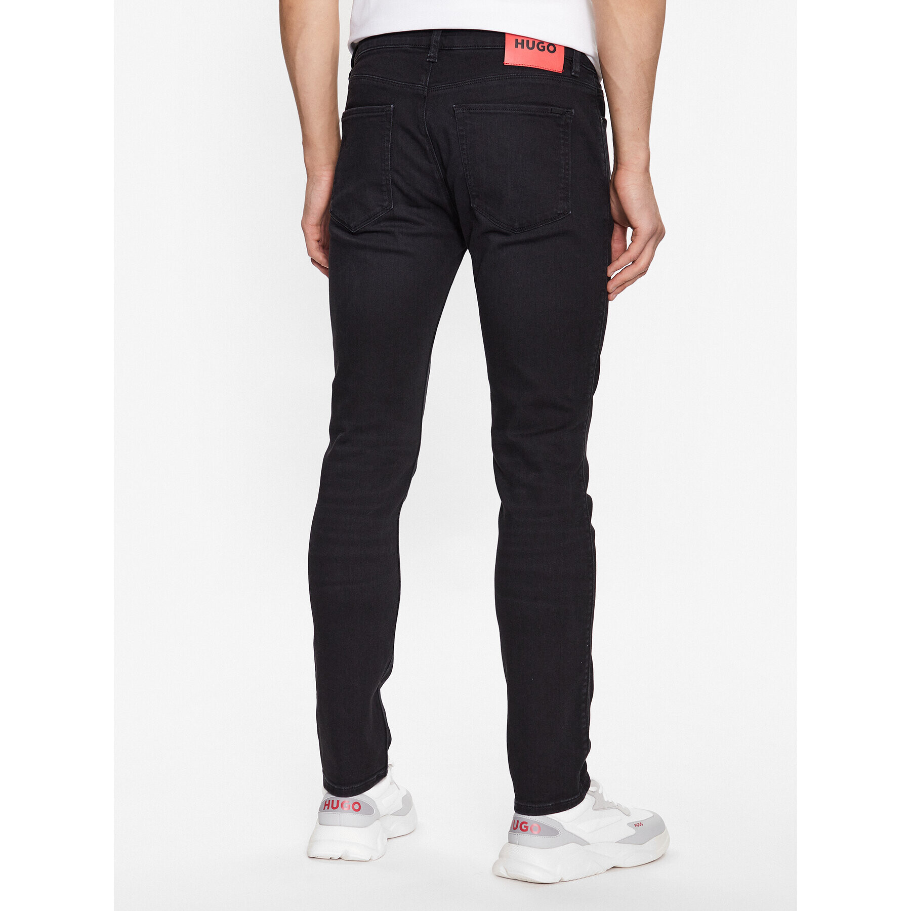 Hugo Jeans hlače 50481995 Črna Extra Slim Fit - Pepit.si