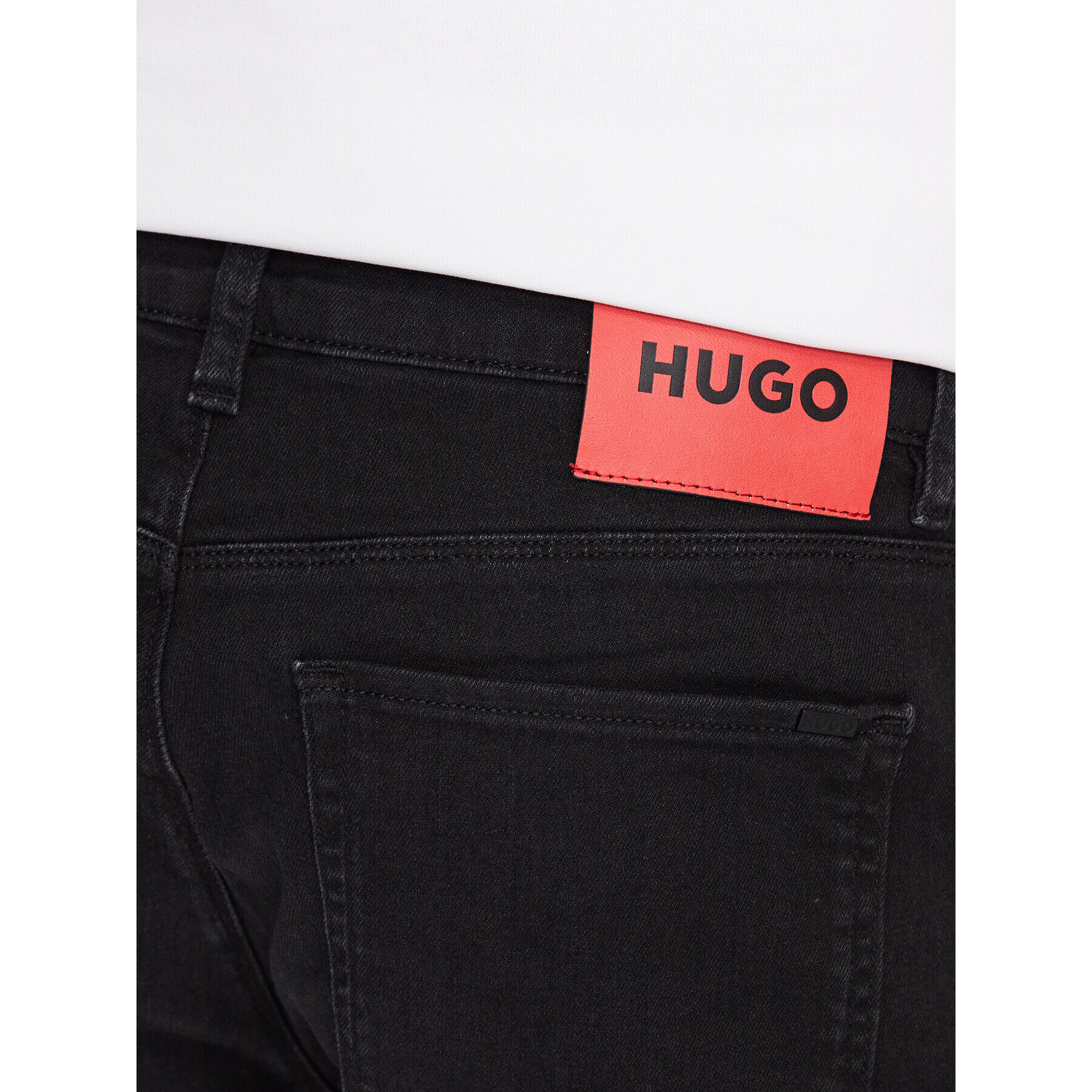 Hugo Jeans hlače 50481995 Črna Extra Slim Fit - Pepit.si