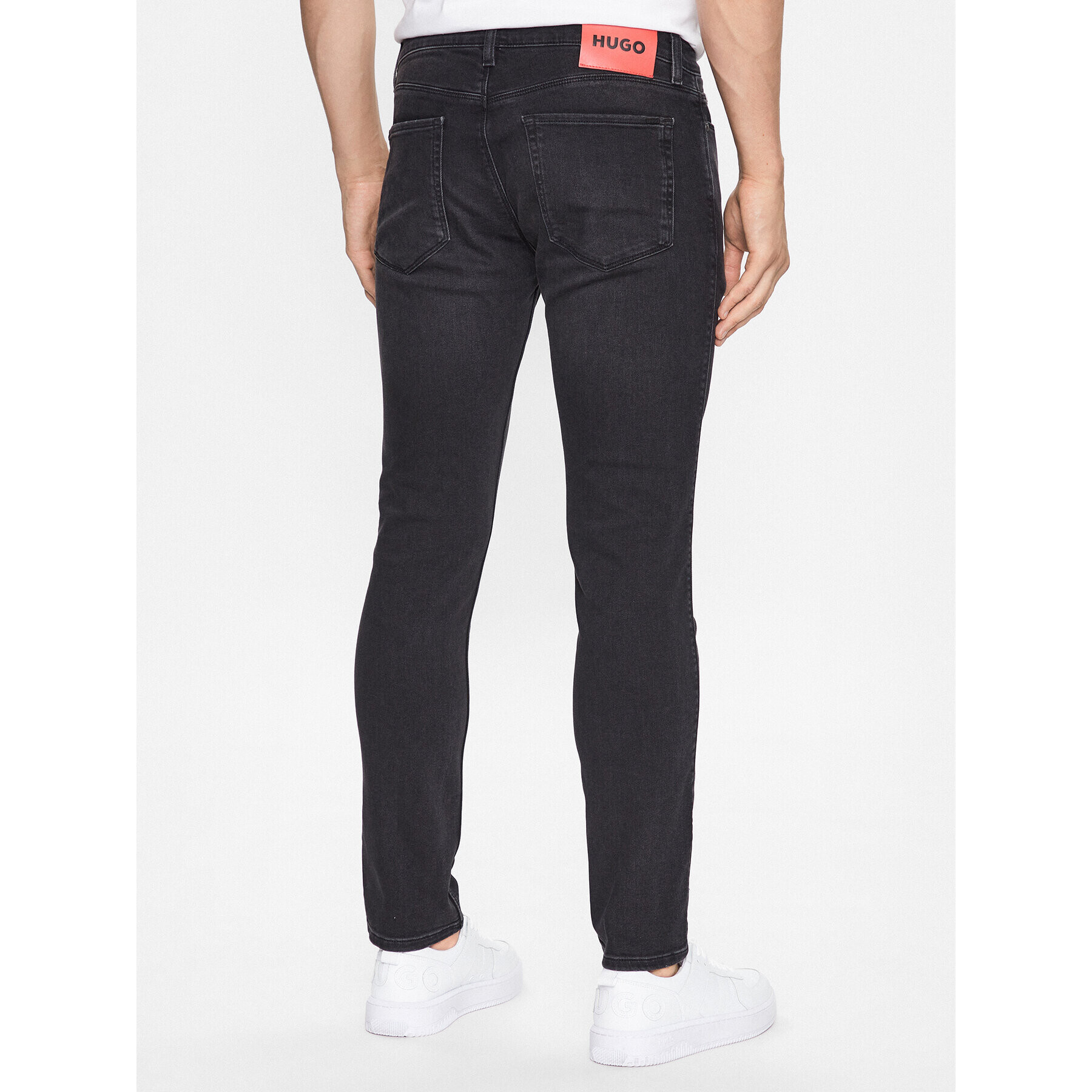 Hugo Jeans hlače 50493859 Siva Extra Slim Fit - Pepit.si