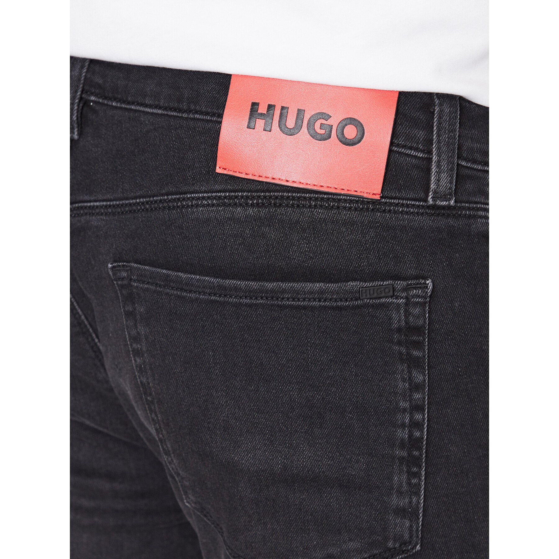 Hugo Jeans hlače 50493859 Siva Extra Slim Fit - Pepit.si