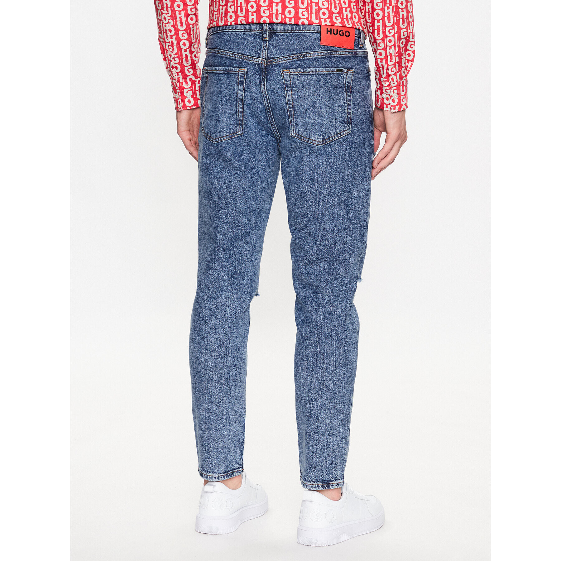 Hugo Jeans hlače 50493882 Modra Tapered Fit - Pepit.si