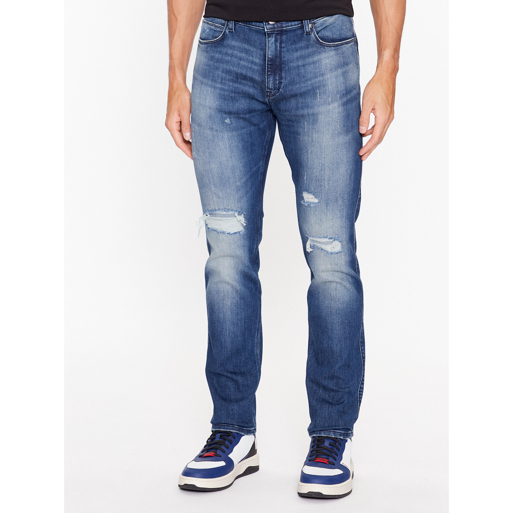 Hugo Jeans hlače 50499046 Modra Slim Fit - Pepit.si