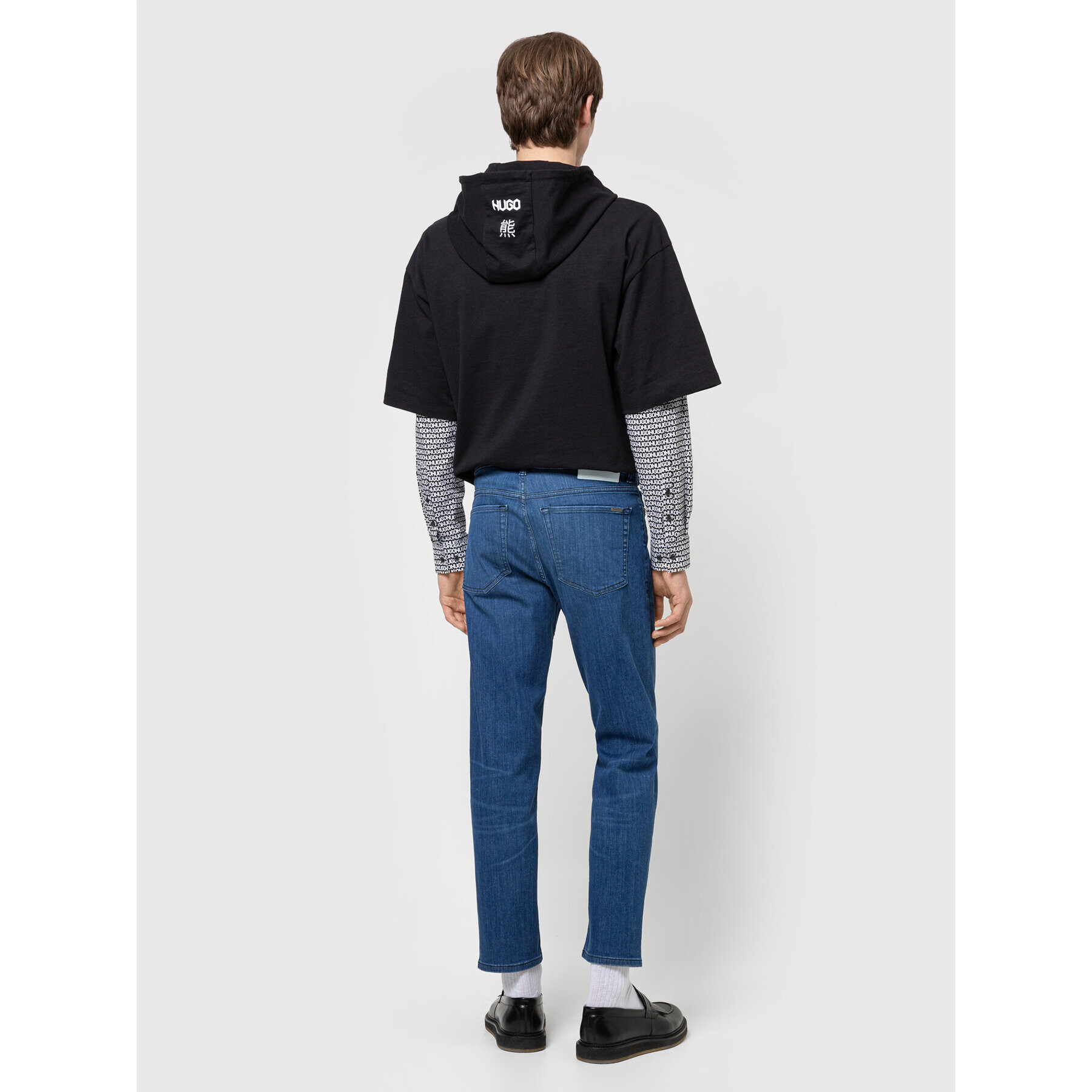 Hugo Jeans hlače 634 50449225 Modra Tapered Fit - Pepit.si