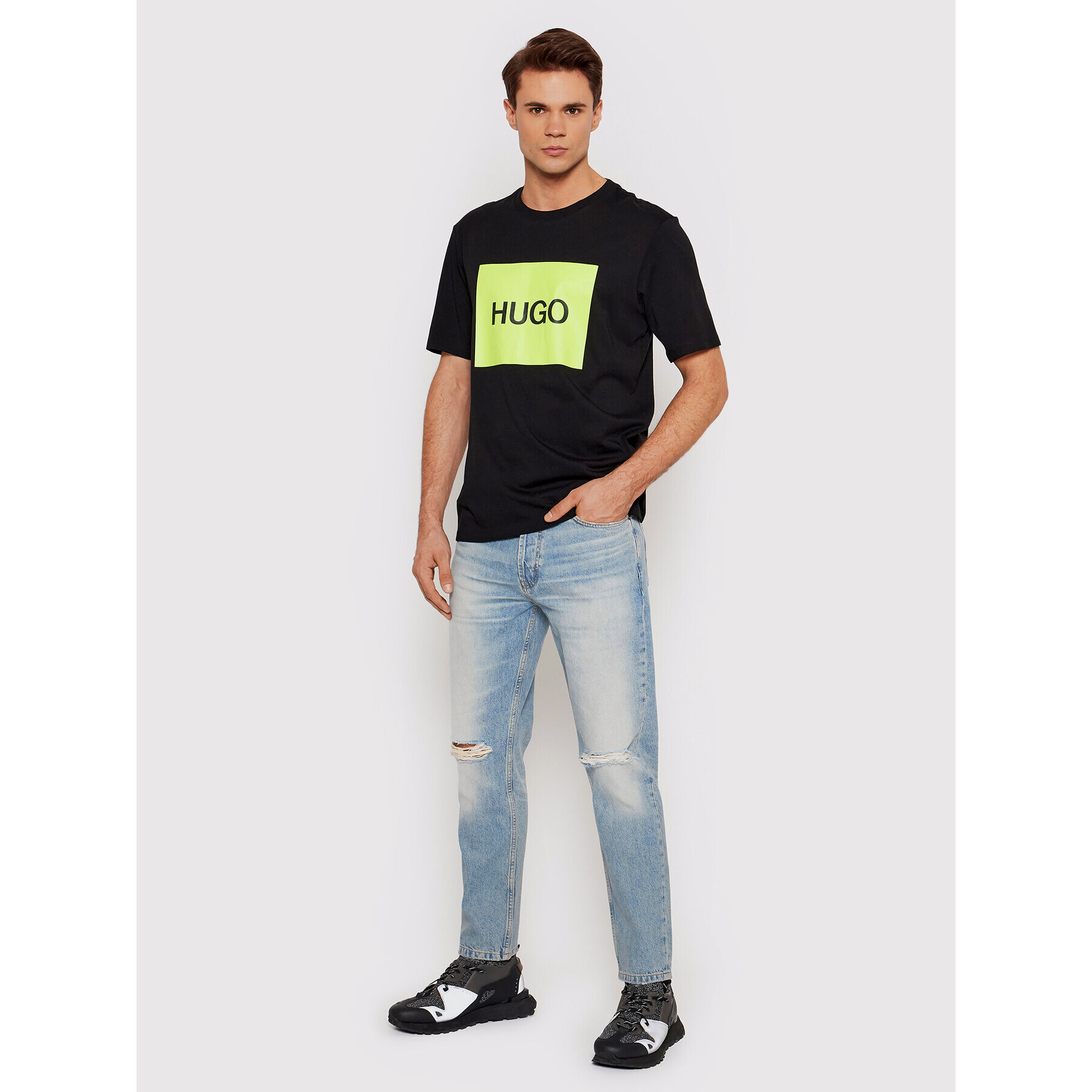 Hugo Jeans hlače 634 50462750 Modra Regular Fit - Pepit.si