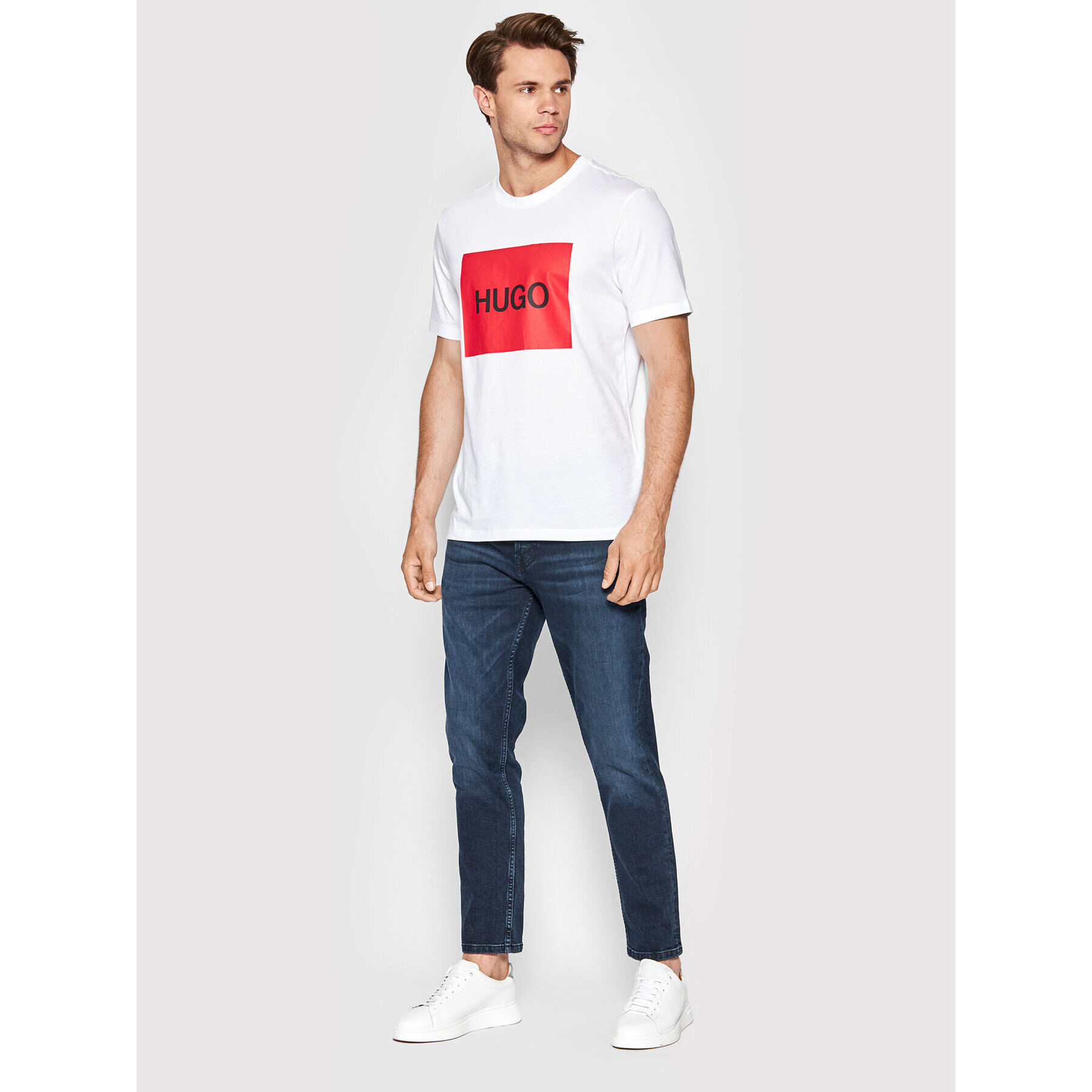 Hugo Jeans hlače 634 50469157 Mornarsko modra Slim Fit - Pepit.si