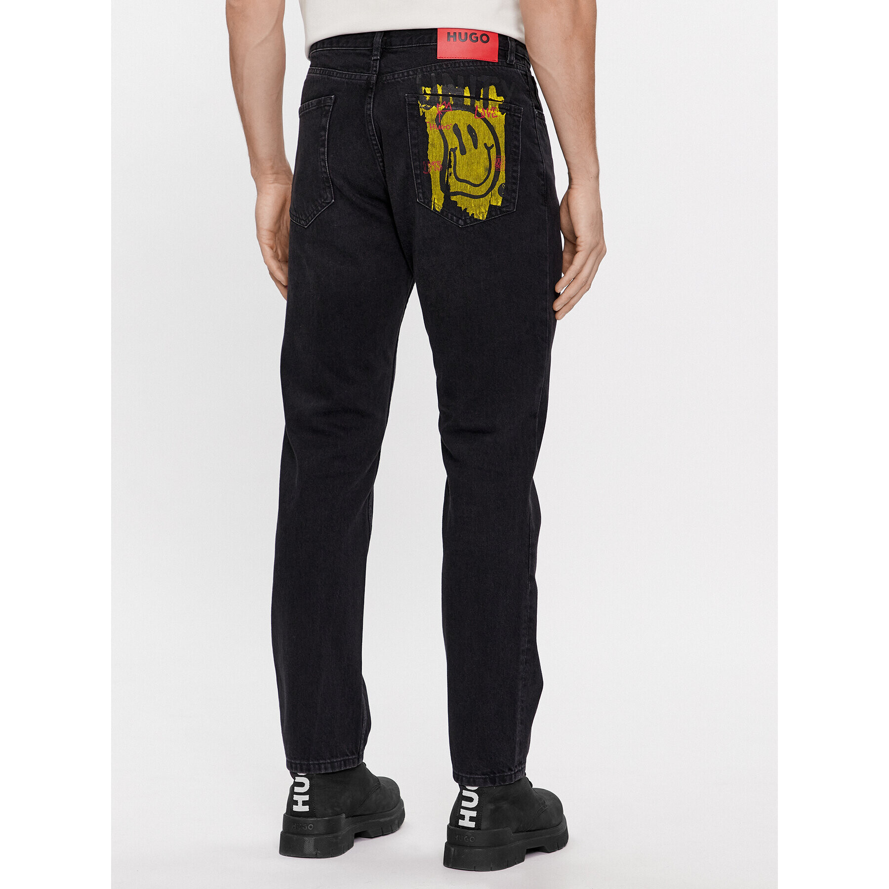 Hugo Jeans hlače 640 50493877 Črna Regular Fit - Pepit.si