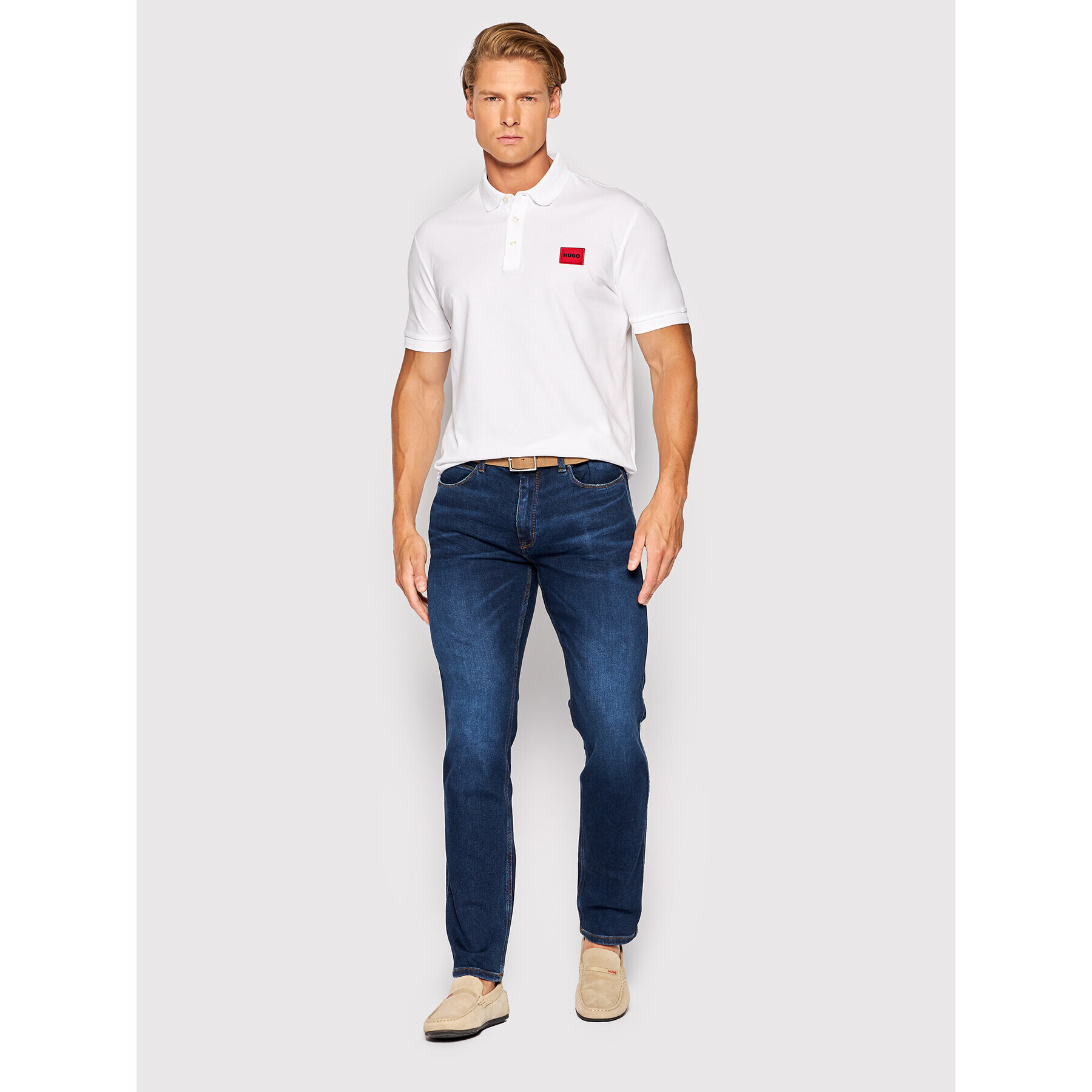 Hugo Jeans hlače 708 50472822 Modra Slim Fit - Pepit.si