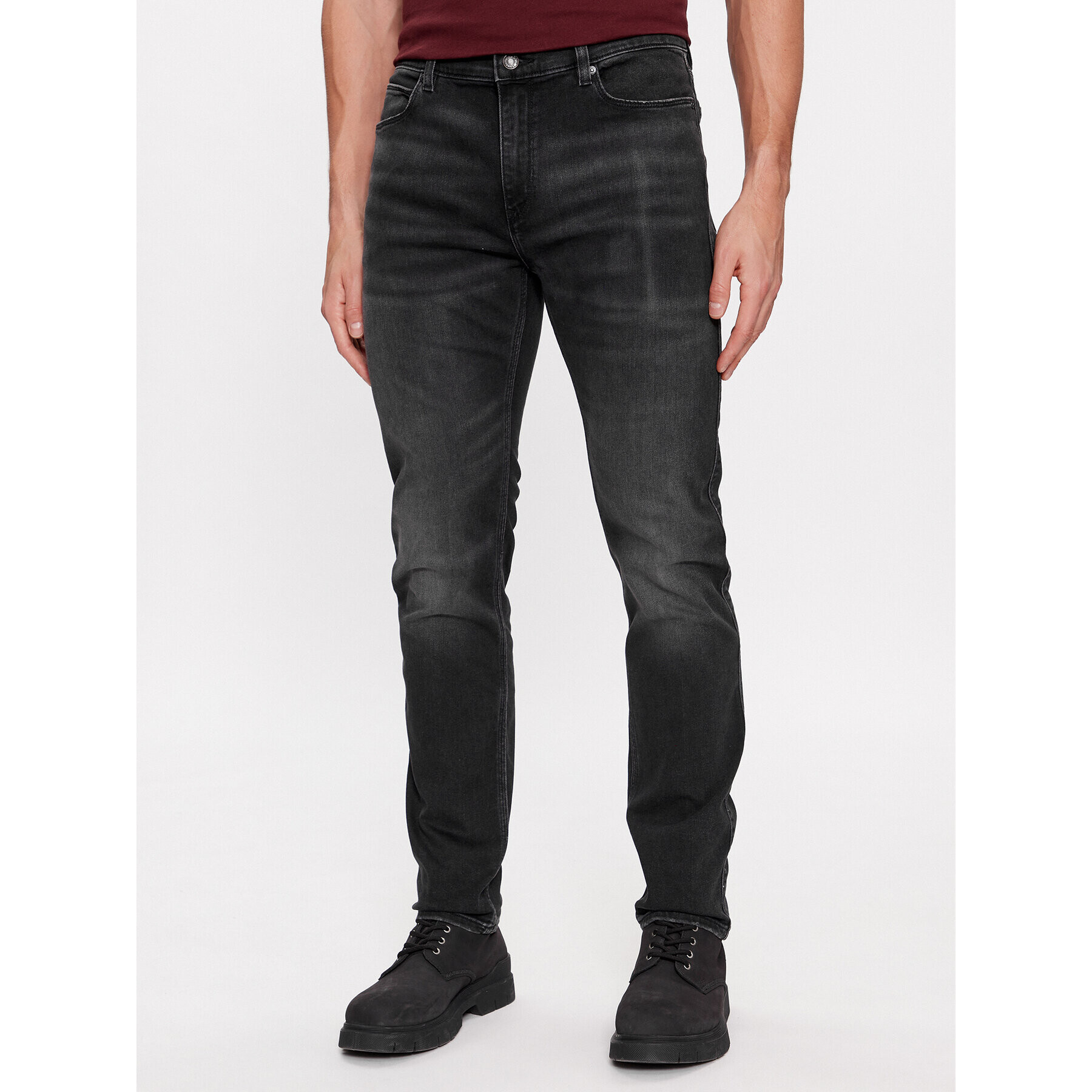 Hugo Jeans hlače 708 50493699 Siva Slim Fit - Pepit.si