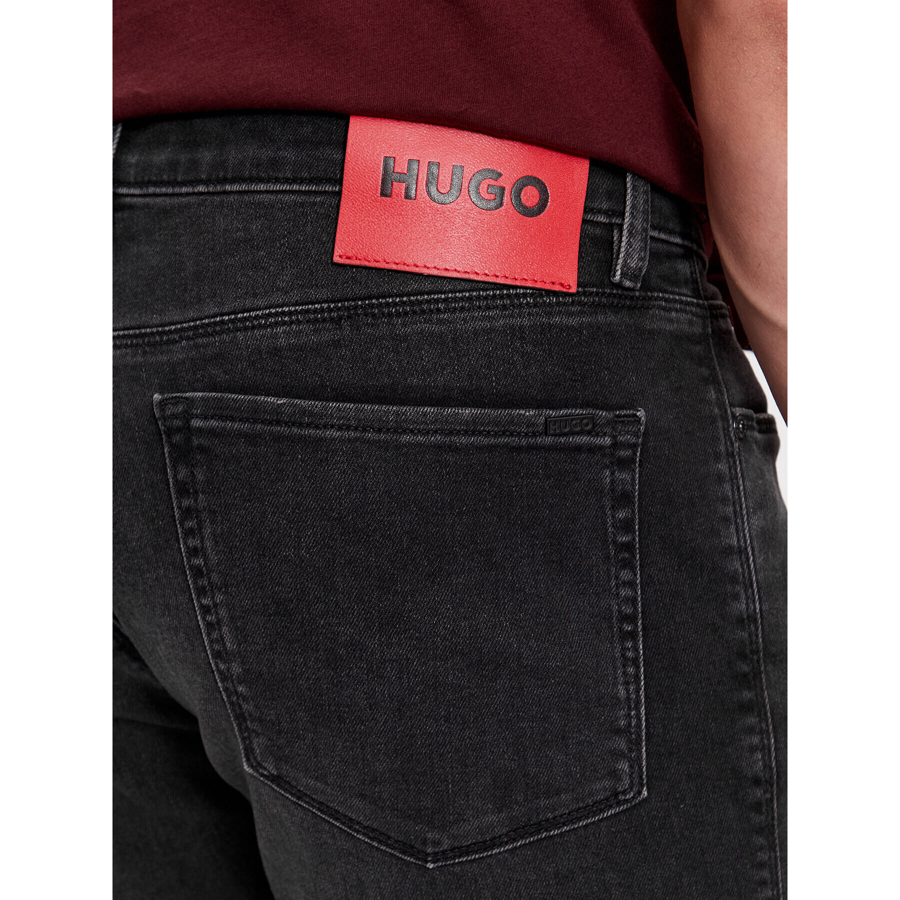 Hugo Jeans hlače 708 50493699 Siva Slim Fit - Pepit.si