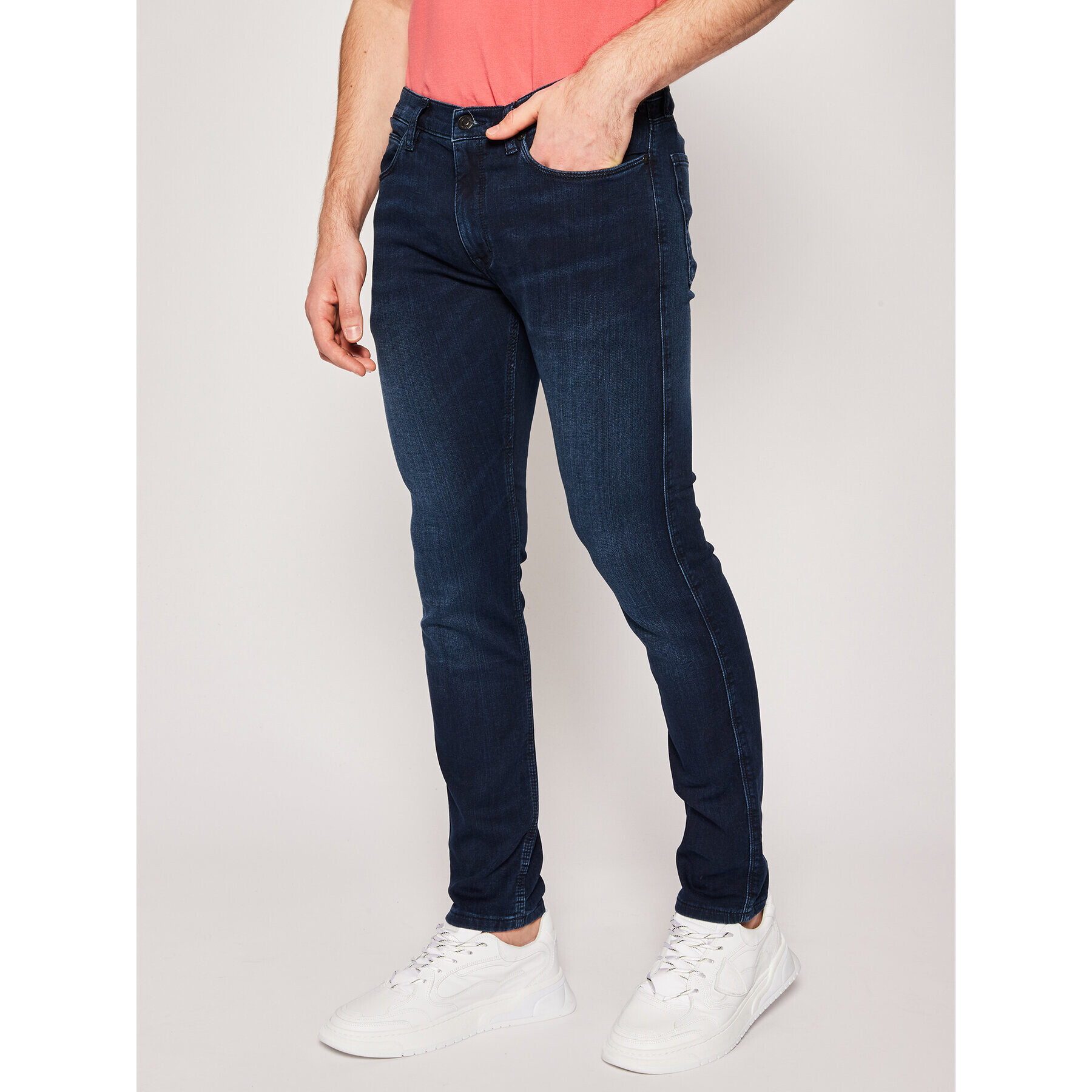 Hugo Jeans hlače 734 50426677 Mornarsko modra Skinny Fit - Pepit.si