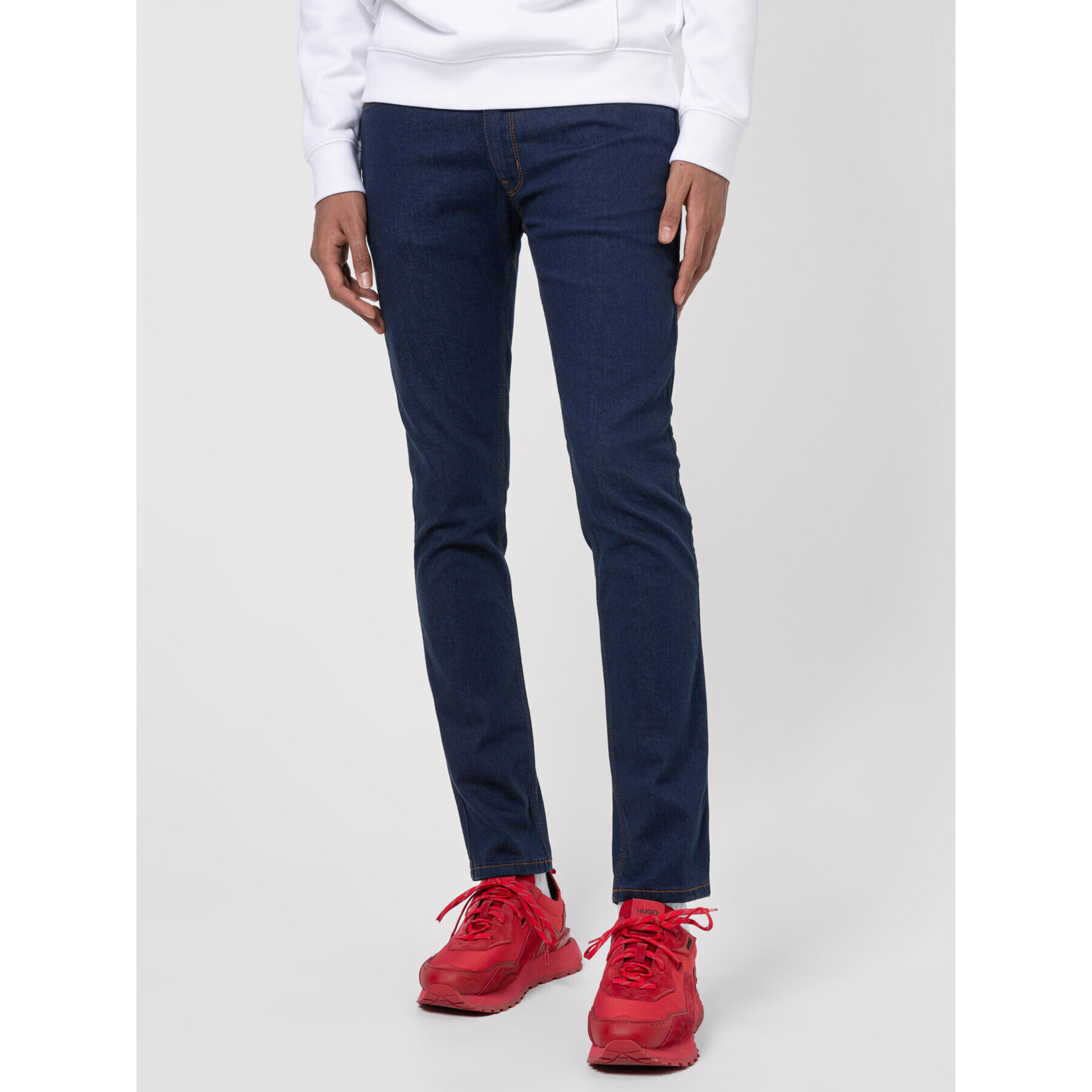 Hugo Jeans hlače 734 50441720 Mornarsko modra Extra Slim Fit - Pepit.si