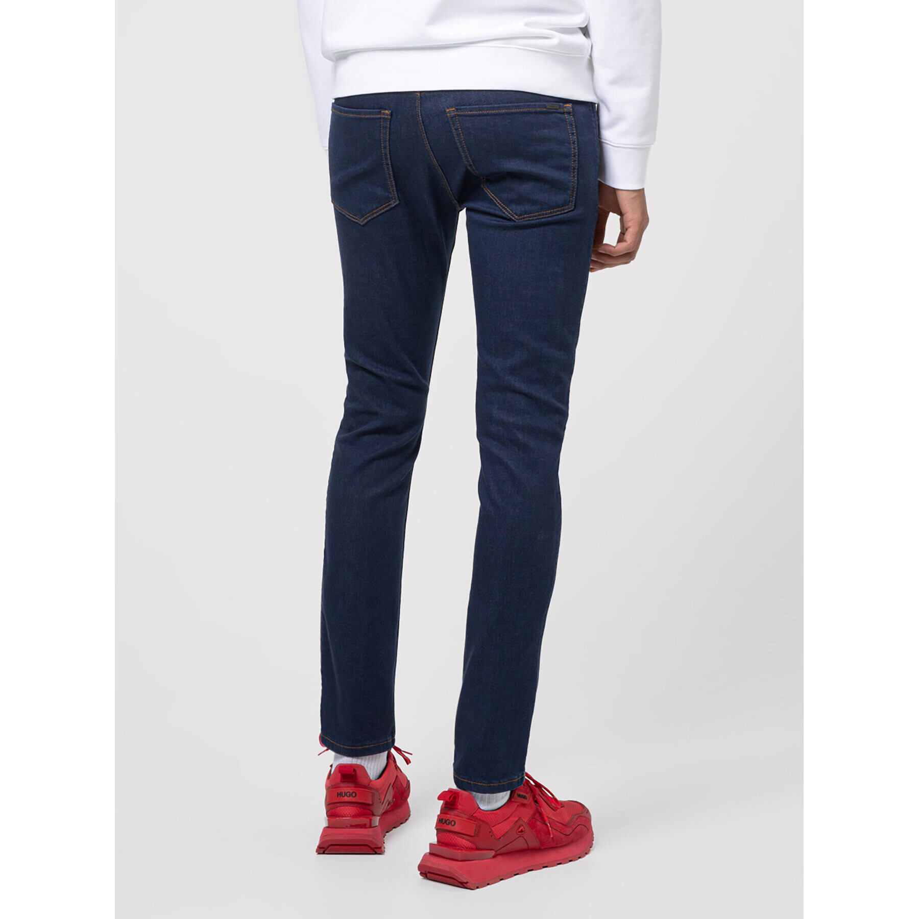 Hugo Jeans hlače 734 50441720 Mornarsko modra Extra Slim Fit - Pepit.si