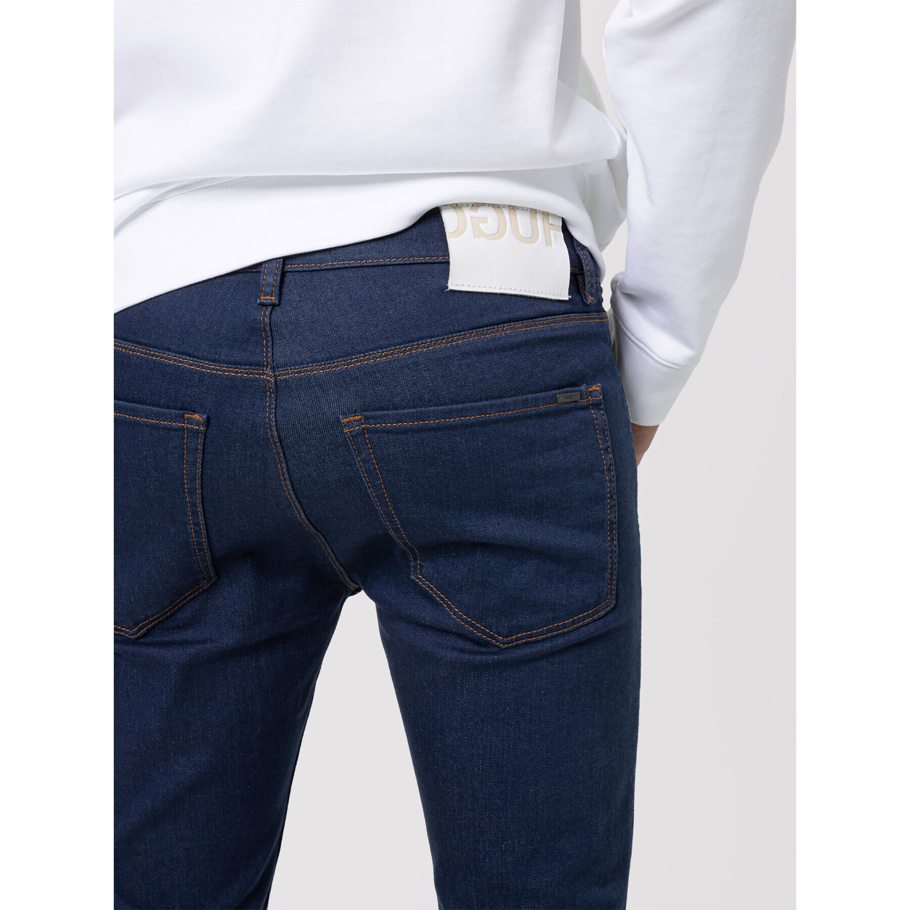 Hugo Jeans hlače 734 50441720 Mornarsko modra Extra Slim Fit - Pepit.si