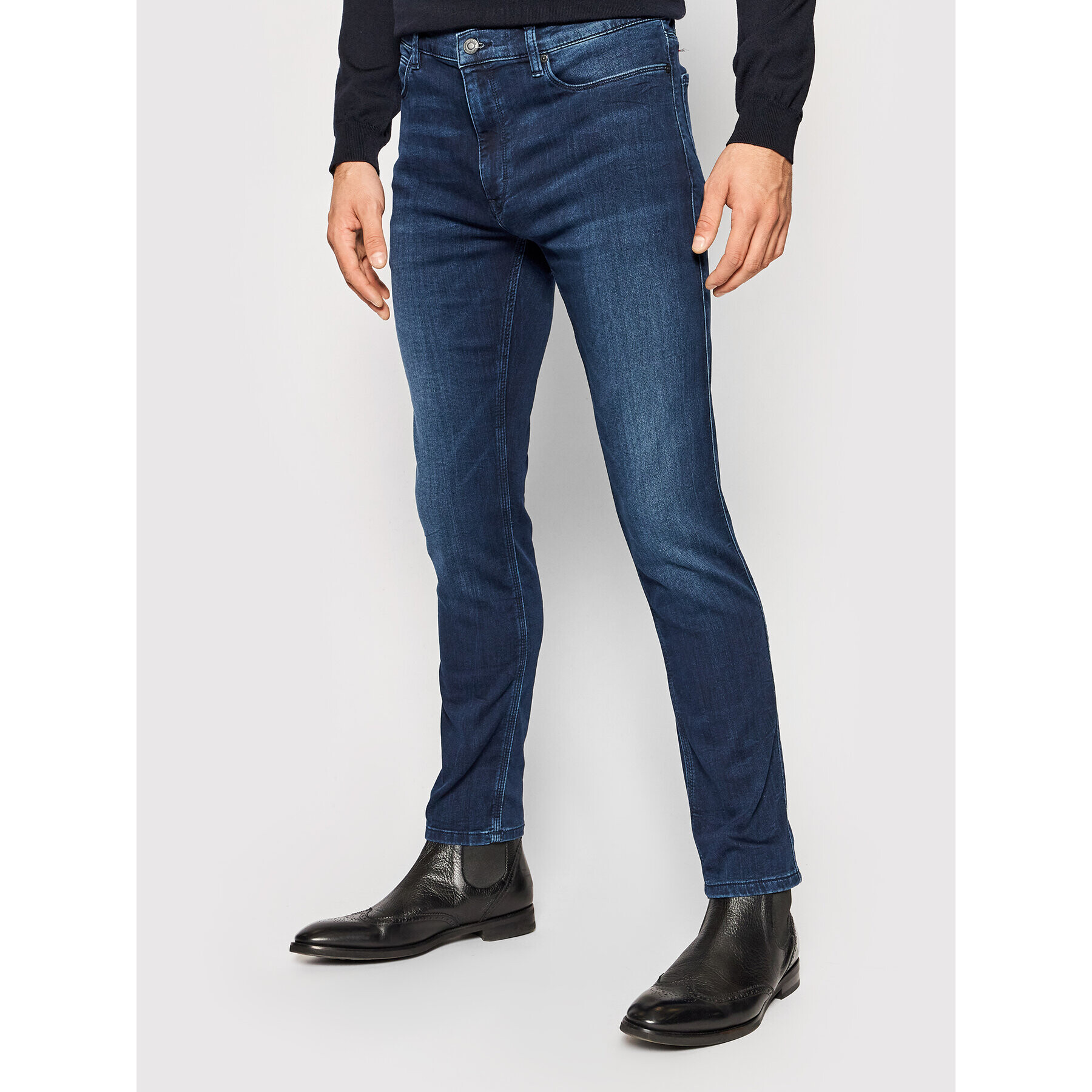 Hugo Jeans hlače 734 50446978 Mornarsko modra Skinny Fit - Pepit.si