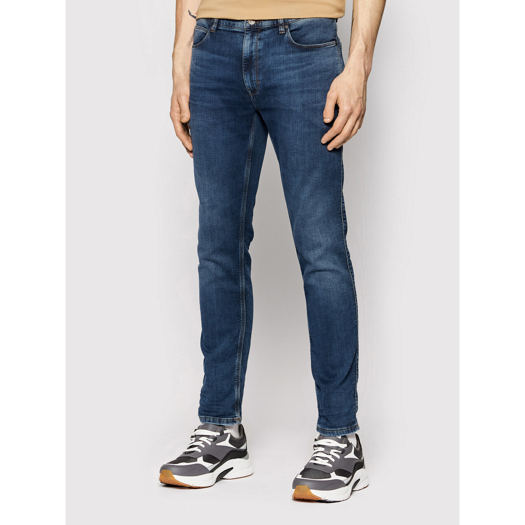 Hugo Jeans hlače 734 50459813 Mornarsko modra Extra Slim Fit - Pepit.si