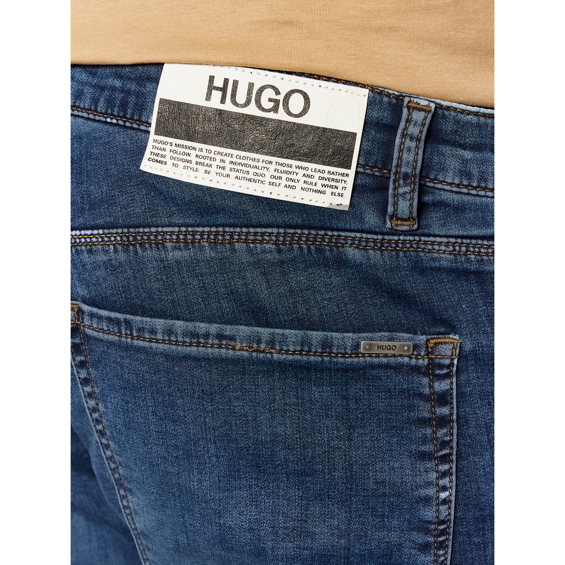 Hugo Jeans hlače 734 50459813 Mornarsko modra Extra Slim Fit - Pepit.si