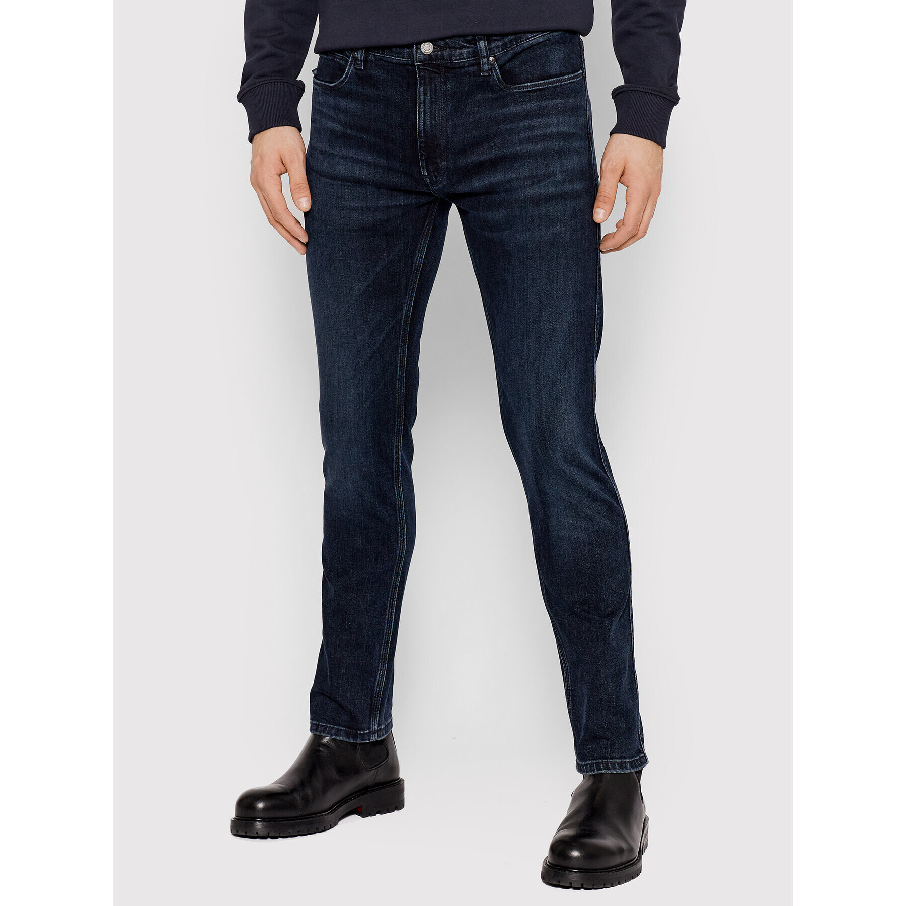 Hugo Jeans hlače 734 50463337 Mornarsko modra Extra Slim Fit - Pepit.si