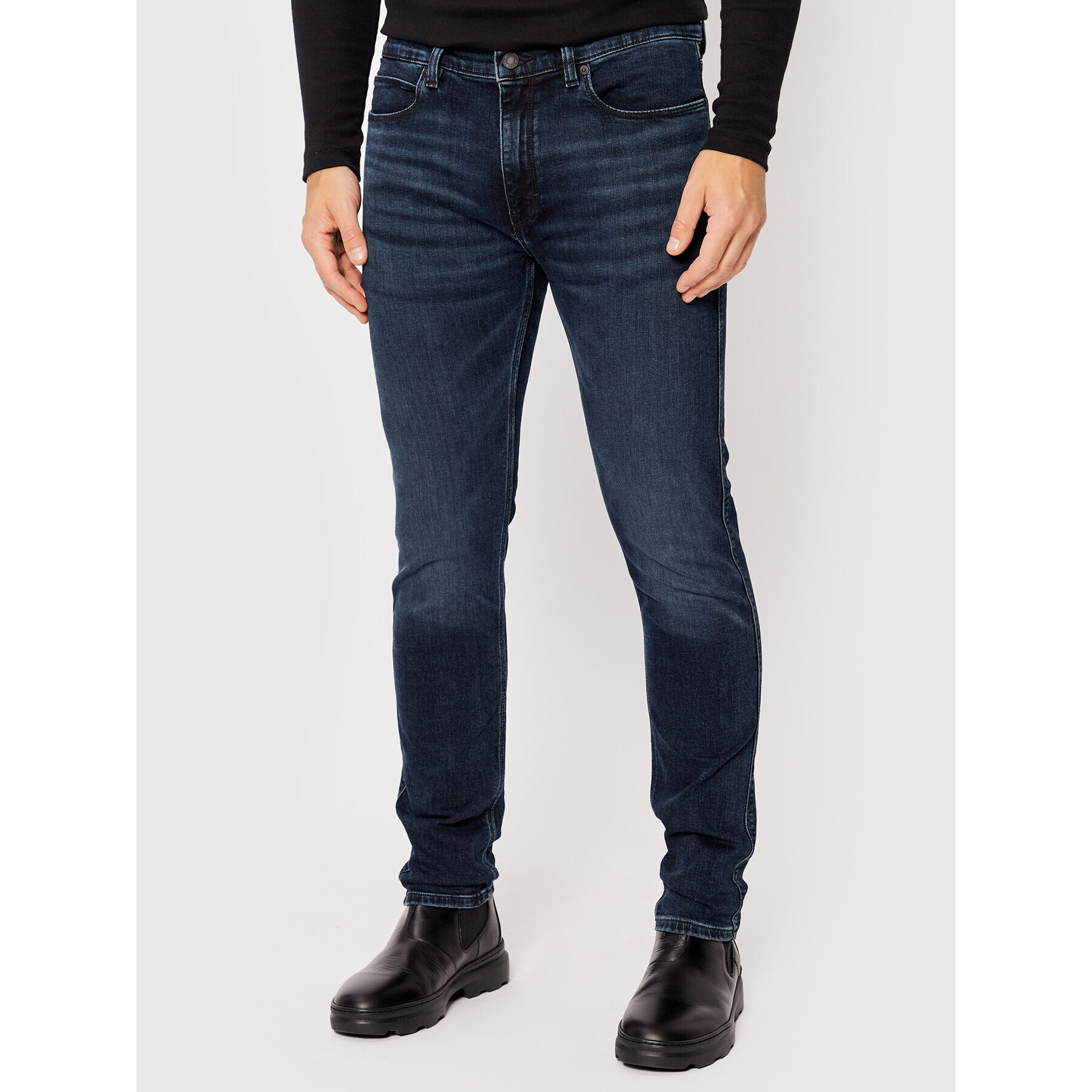 Hugo Jeans hlače 734 50473862 Mornarsko modra Extra Slim Fit - Pepit.si