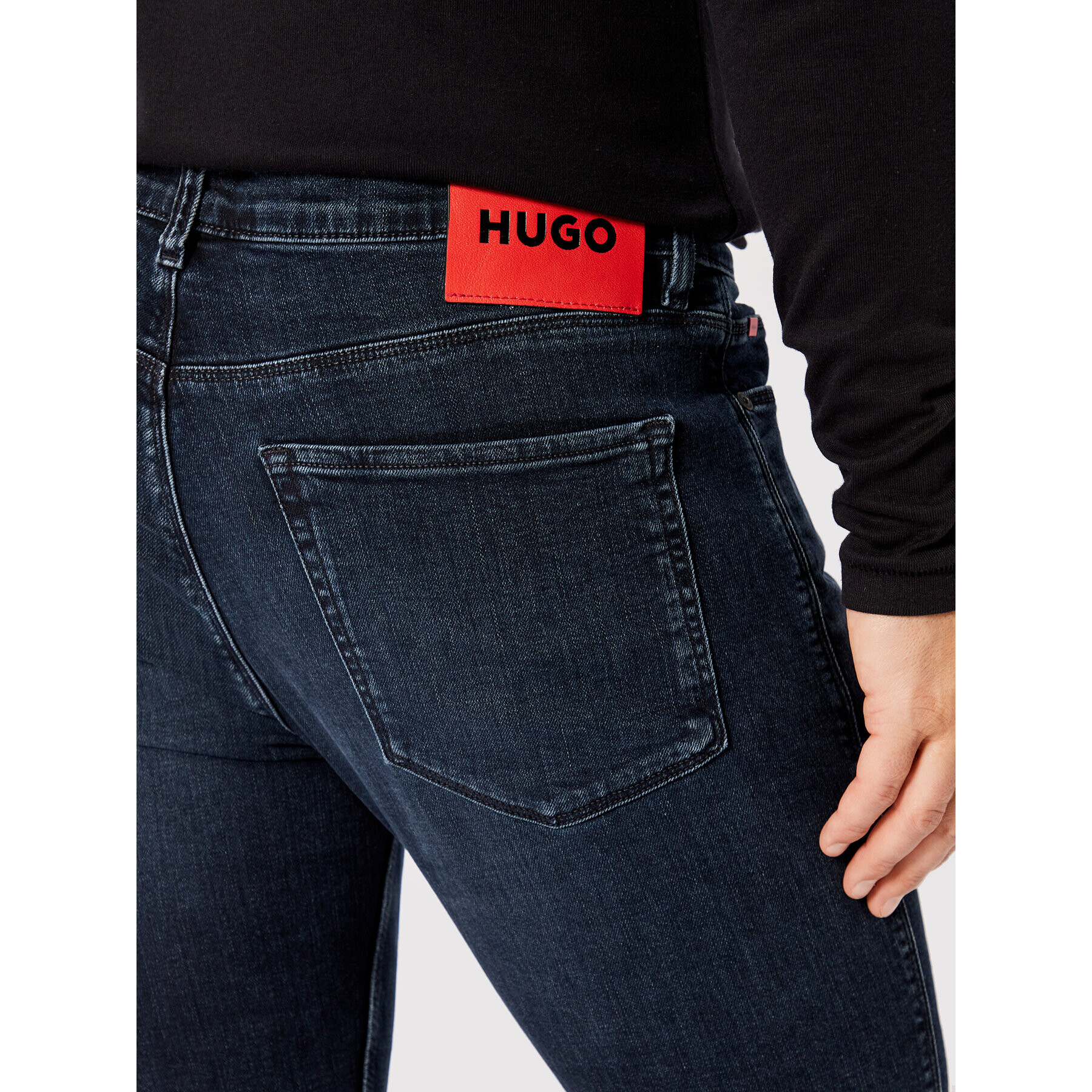 Hugo Jeans hlače 734 50473862 Mornarsko modra Extra Slim Fit - Pepit.si