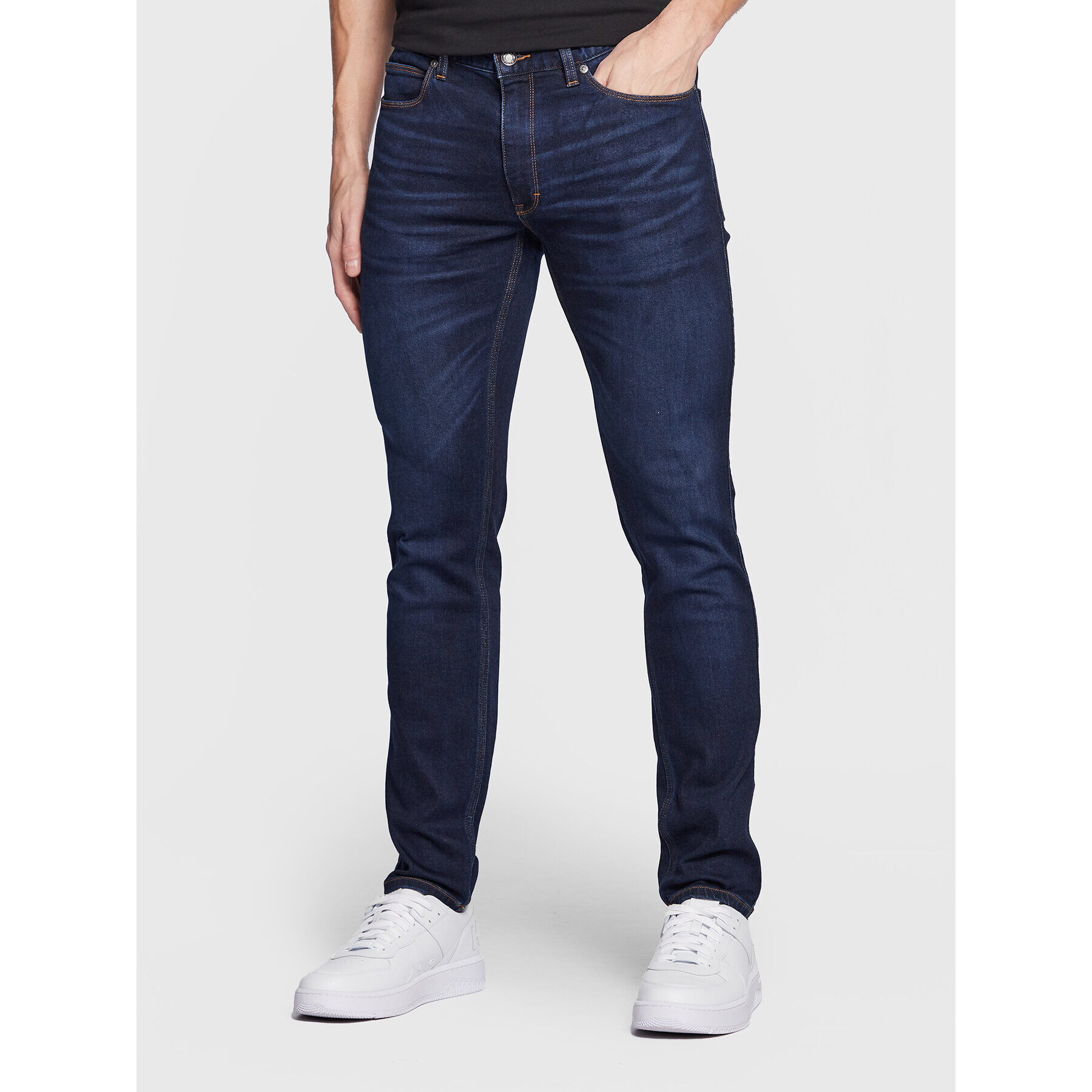 Hugo Jeans hlače 734 50476162 Mornarsko modra Extra Slim Fit - Pepit.si