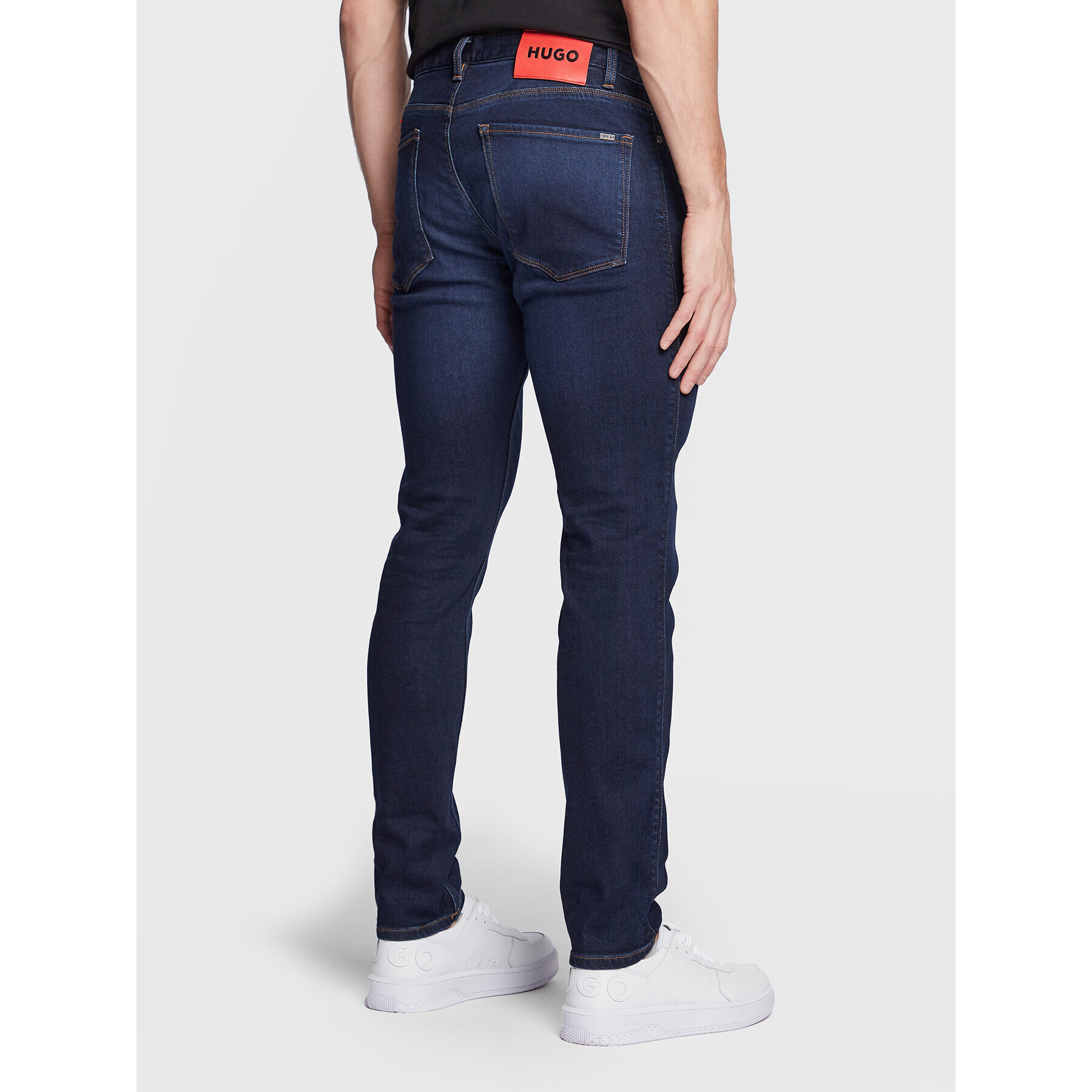 Hugo Jeans hlače 734 50476162 Mornarsko modra Extra Slim Fit - Pepit.si