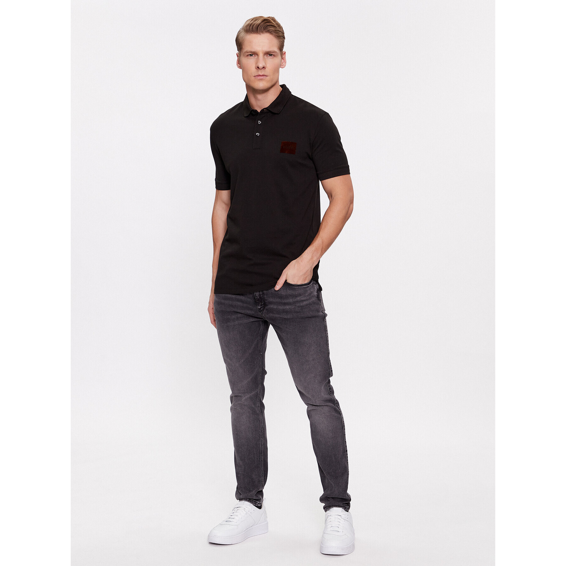 Hugo Jeans hlače 734 50498990 Siva Slim Fit - Pepit.si