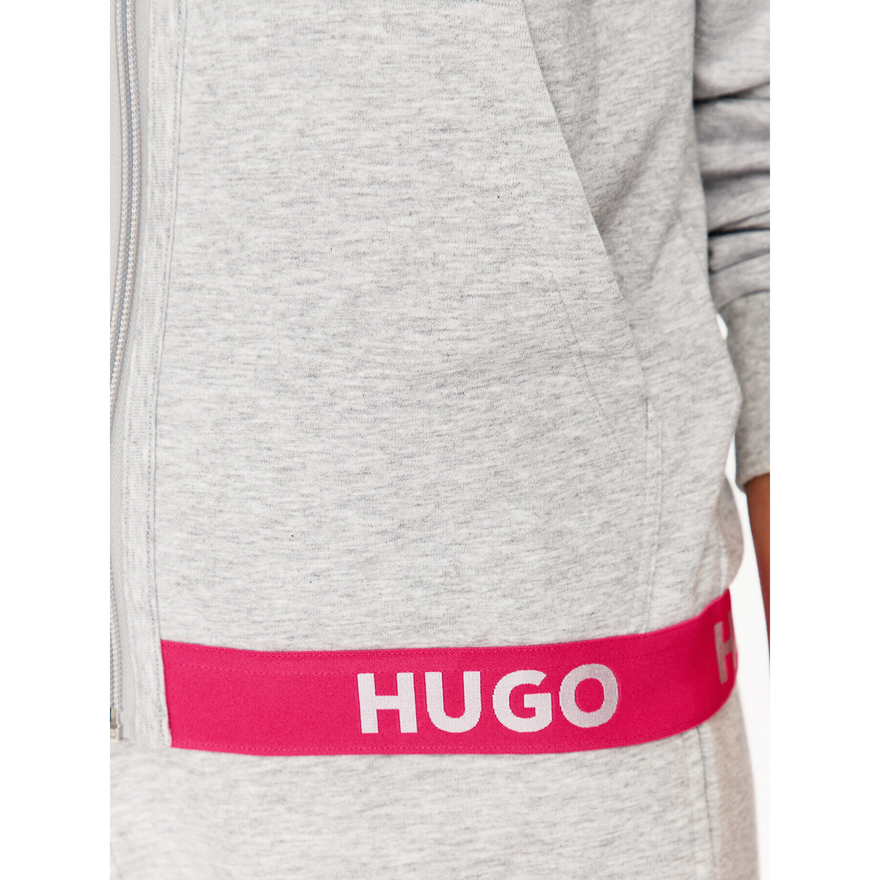 Hugo Jopa Sporty Logo 50490599 Siva Regular Fit - Pepit.si