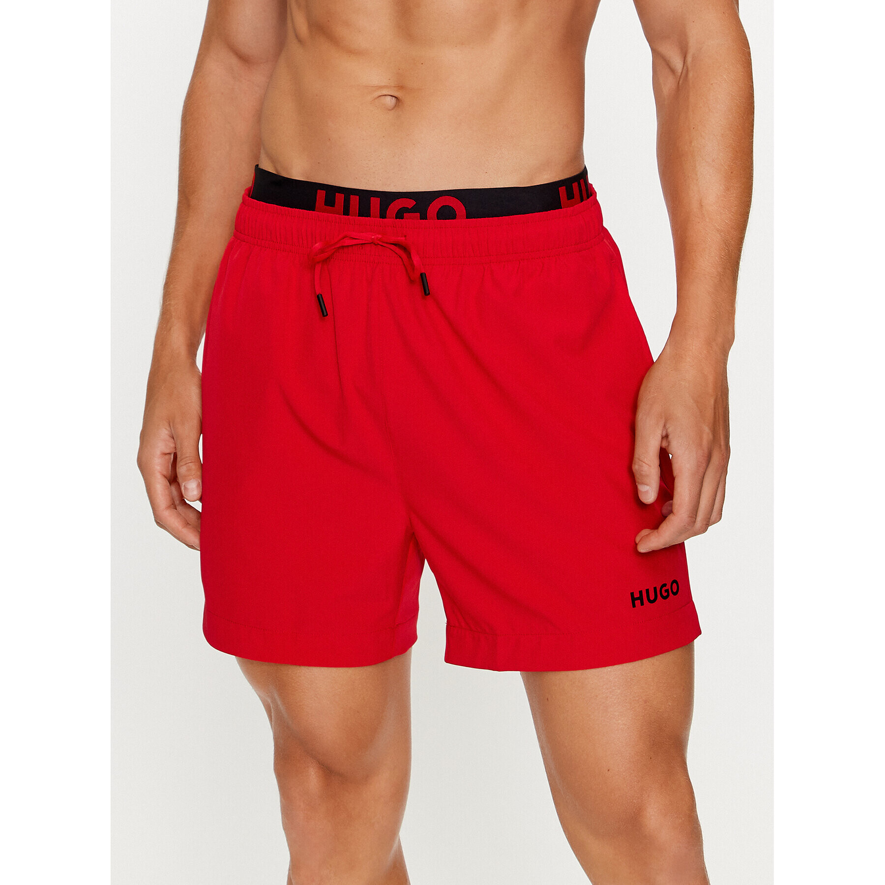 Hugo Kopalne hlače Flex 50496287 Rdeča Regular Fit - Pepit.si