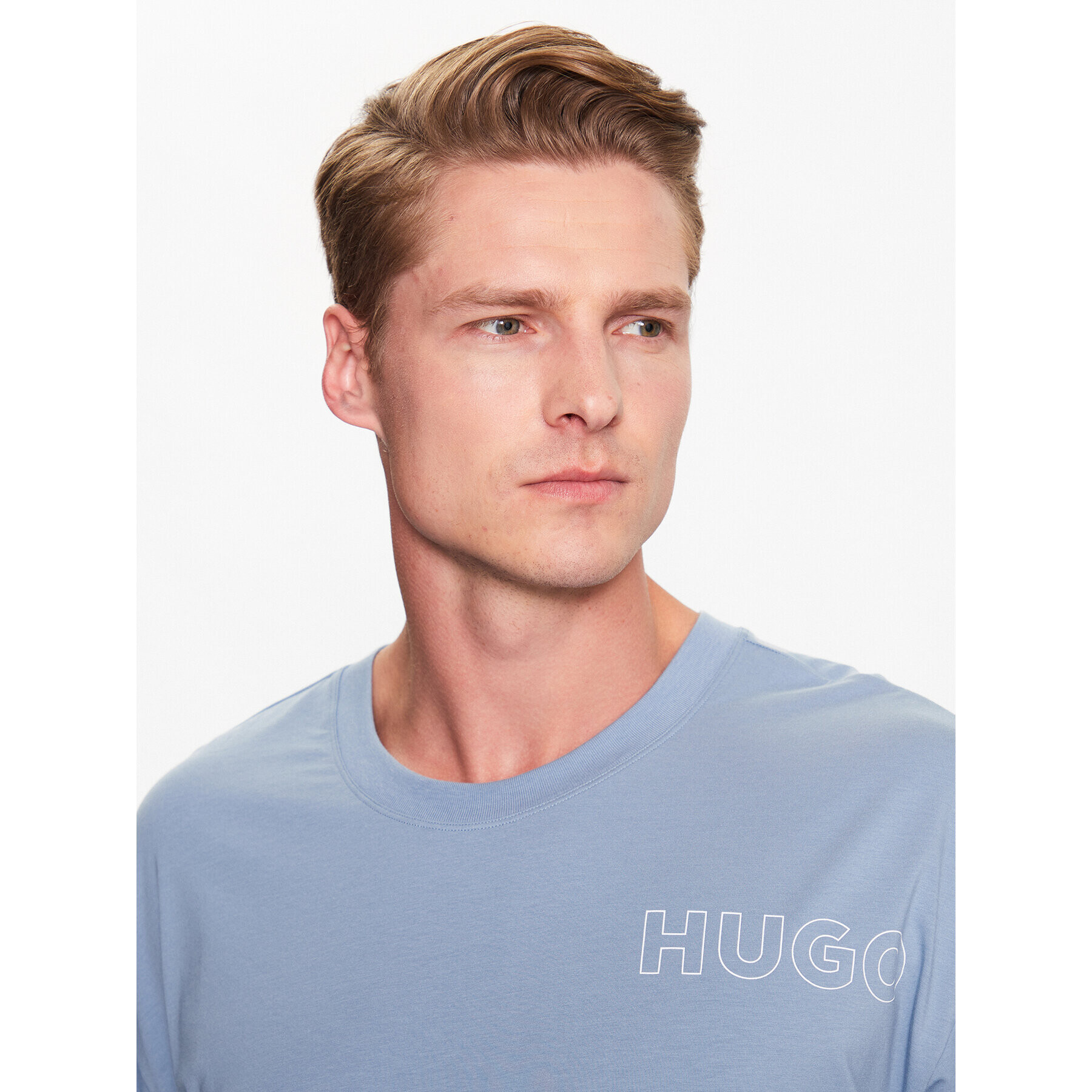 Hugo Majica 50478916 Modra Relaxed Fit - Pepit.si