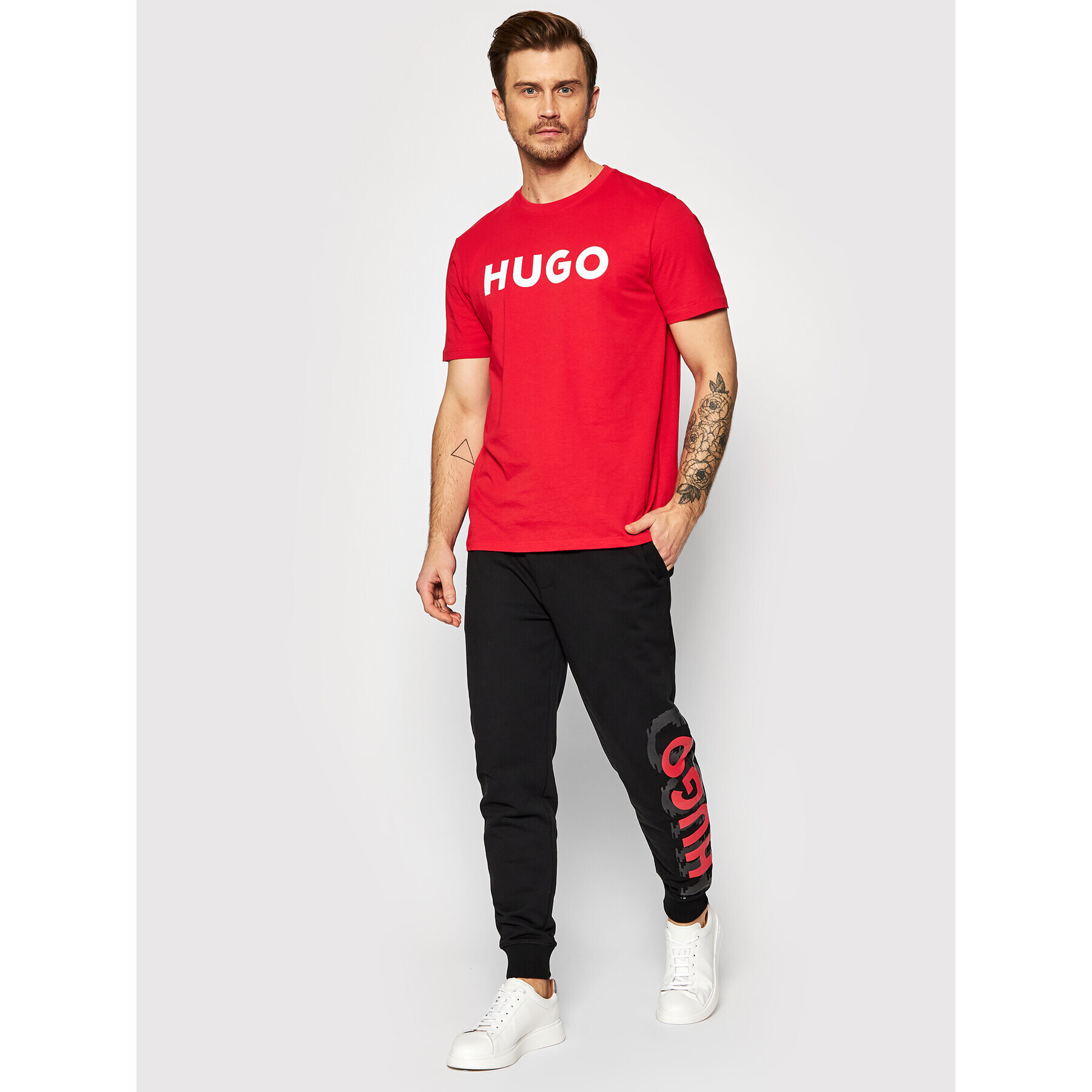 Hugo Majica Dulivio 50467556 Rdeča Regular Fit - Pepit.si