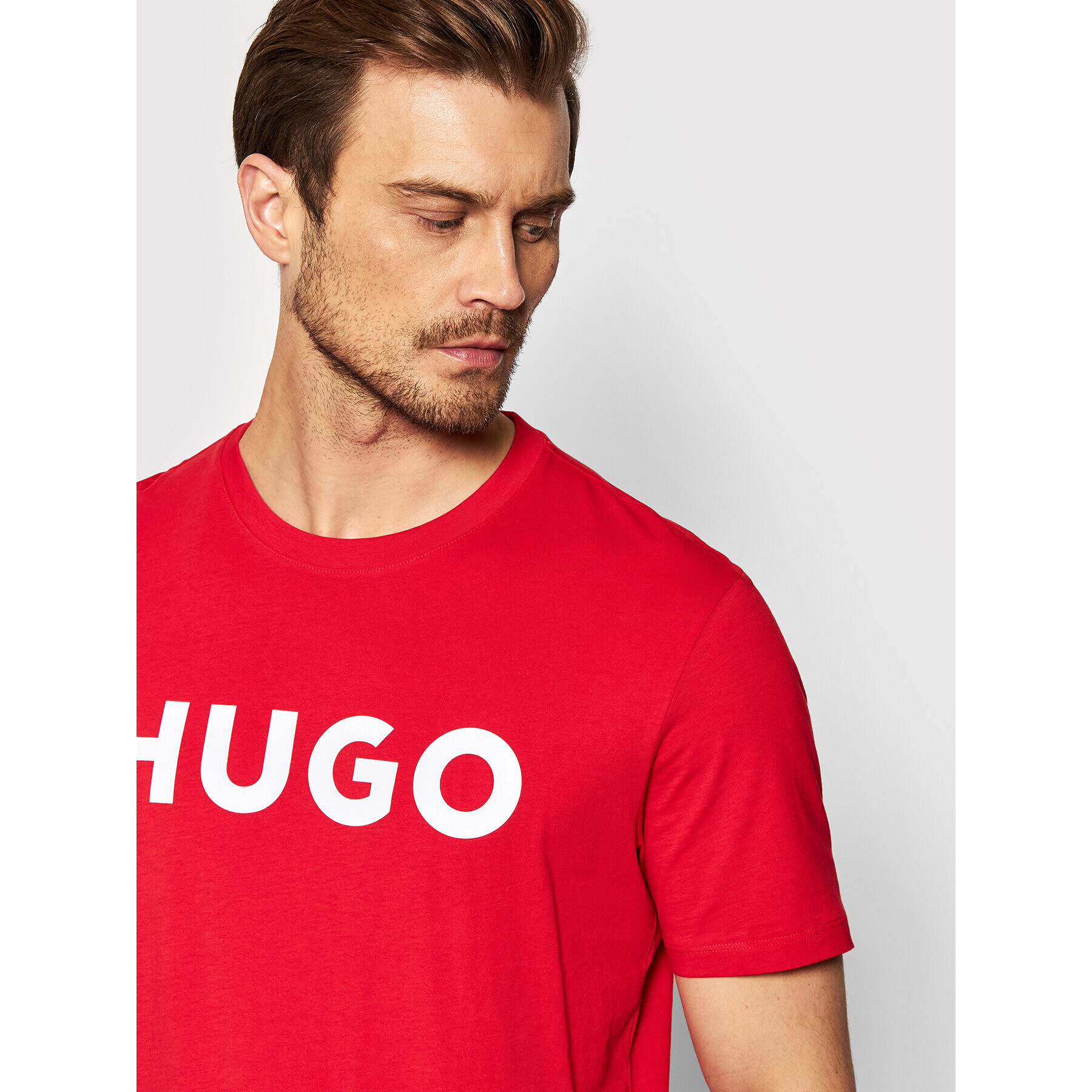 Hugo Majica Dulivio 50467556 Rdeča Regular Fit - Pepit.si