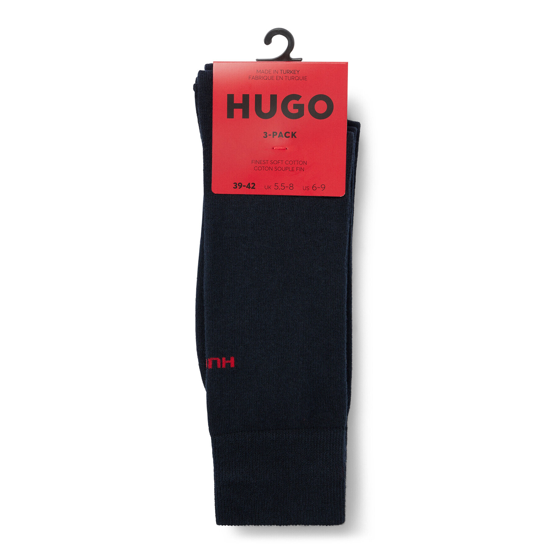 Hugo Set 3 parov moških visokih nogavic 50493253 Modra - Pepit.si