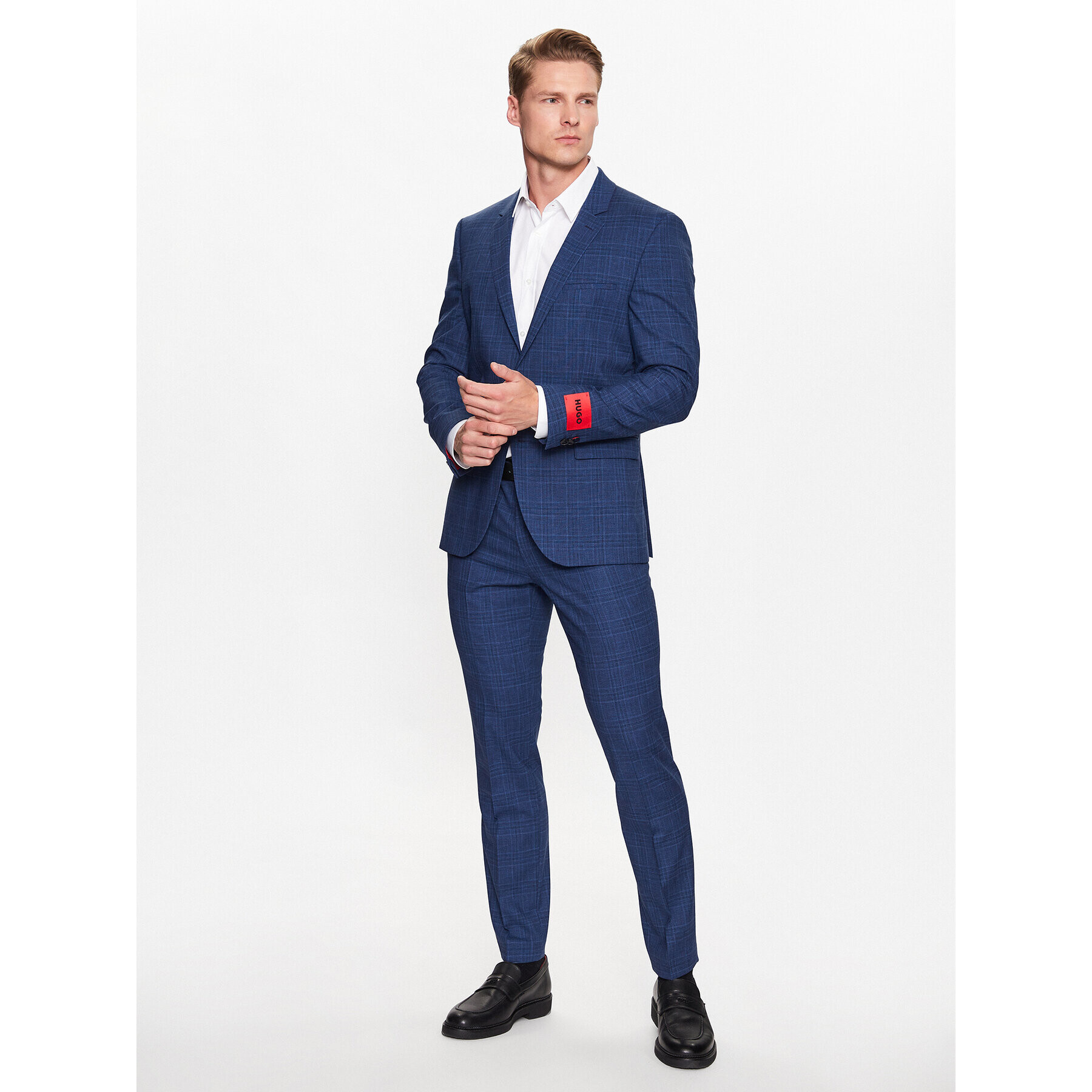 Hugo Obleka 50490975 Mornarsko modra Extra Slim Fit - Pepit.si