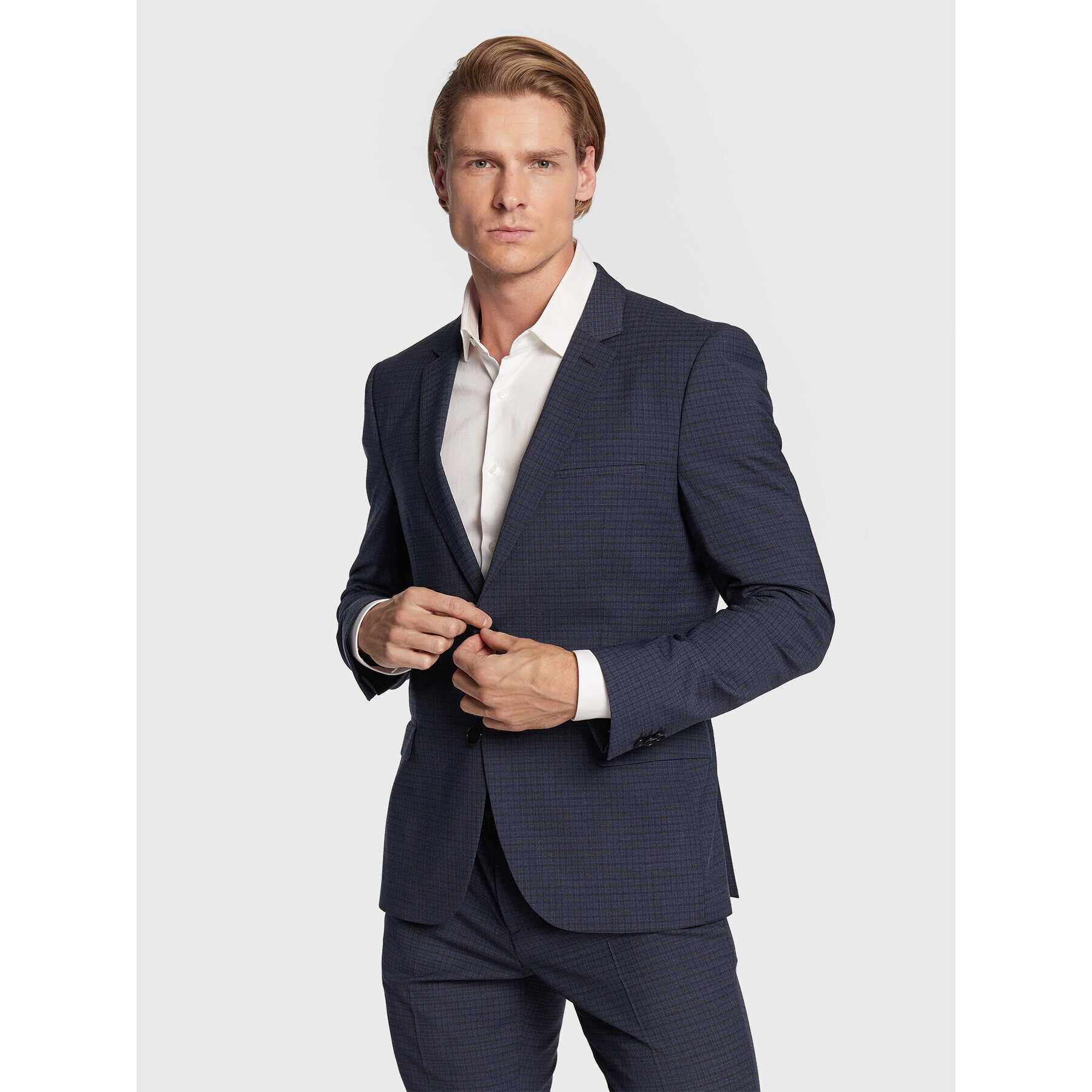 Hugo Obleka Arti/Hesten212 50476380 Mornarsko modra Extra Slim Fit - Pepit.si